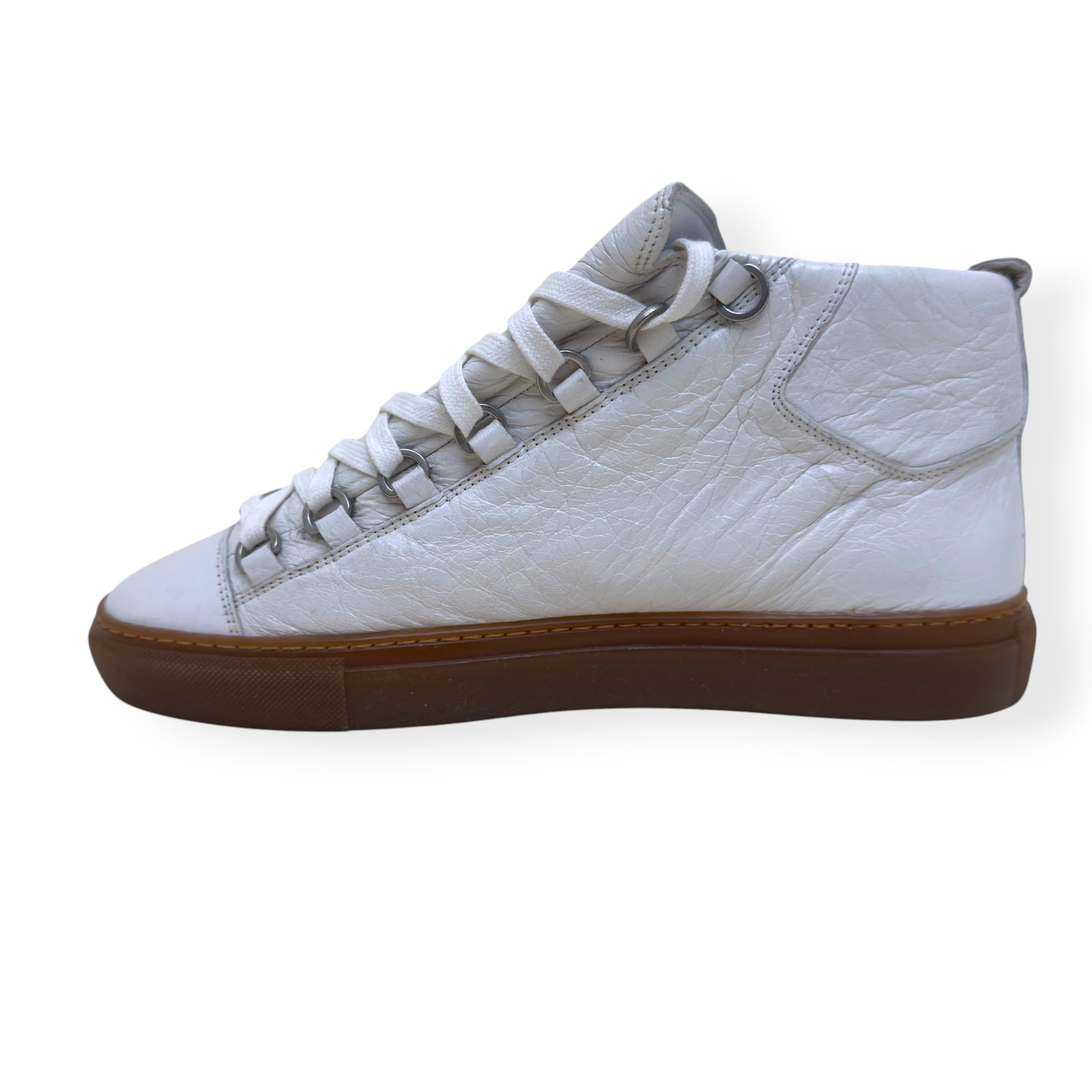 BALENCIAGA ARENA HIGH TOP SNEAKER WHITE / GUM 40 / UK6
