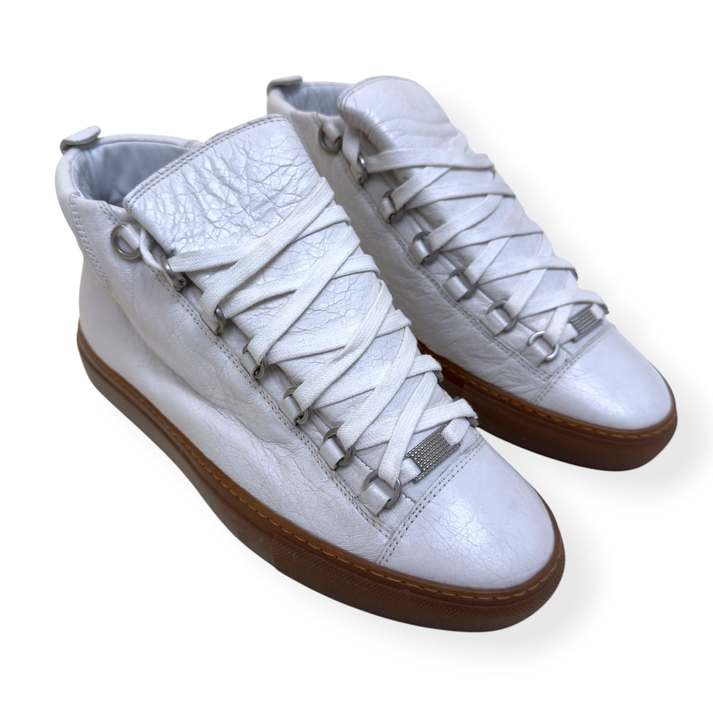 BALENCIAGA ARENA HIGH TOP SNEAKER WHITE / GUM 40 / UK6