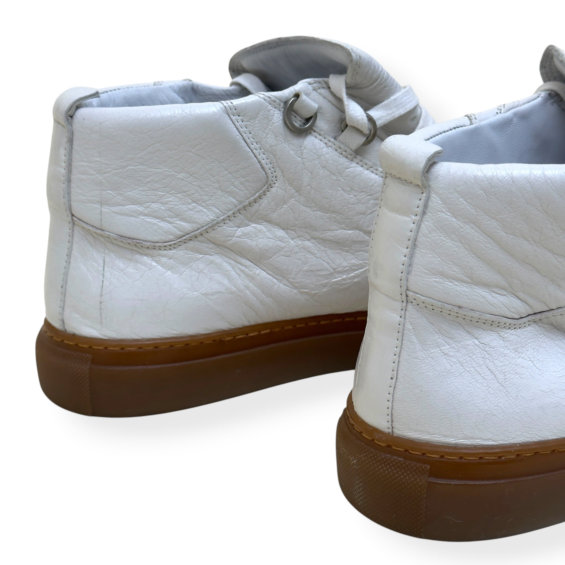 BALENCIAGA ARENA HIGH TOP SNEAKER WHITE / GUM 40 / UK6