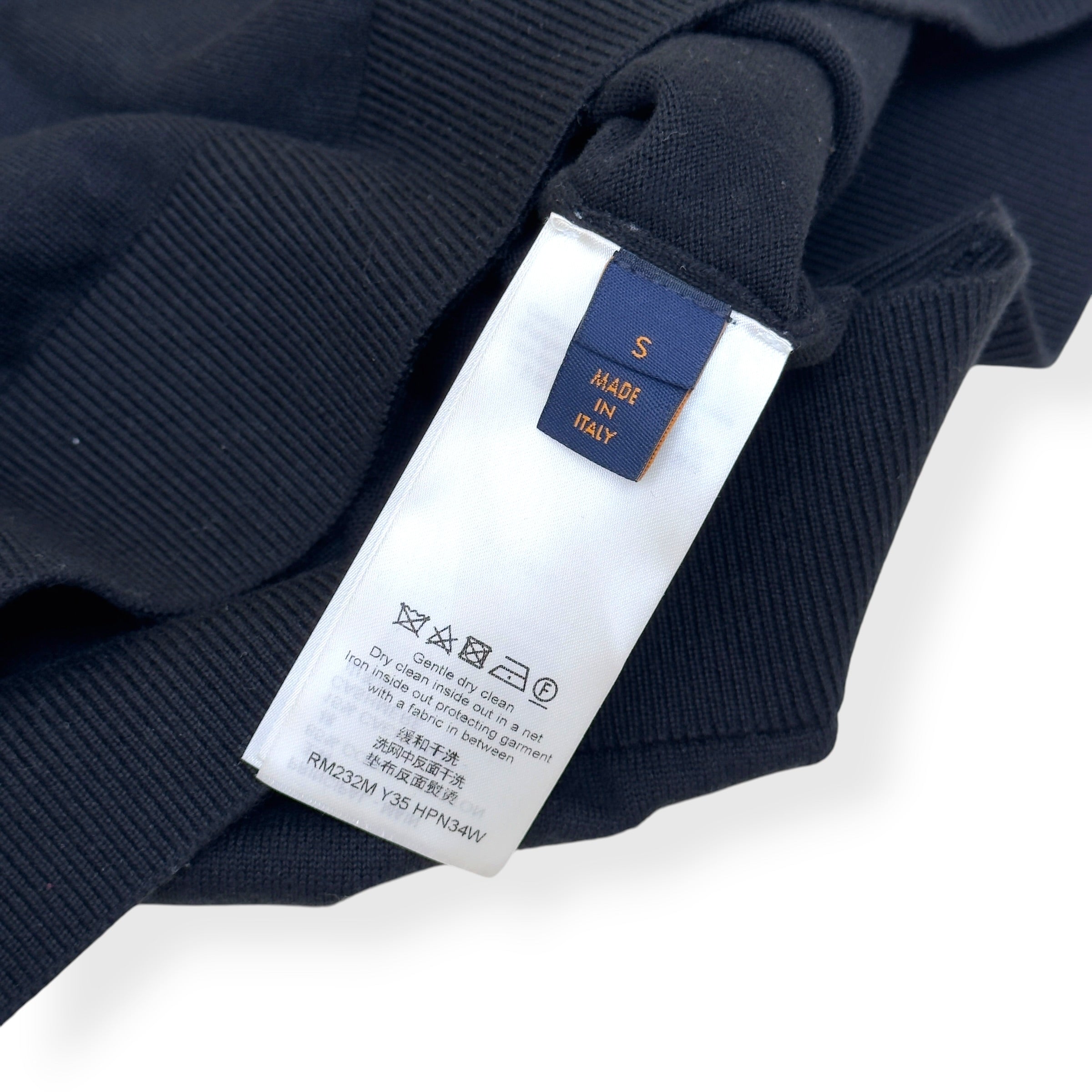 LOUIS VUITTON CASHMERE BLEND POLO SHIRT BLACK S