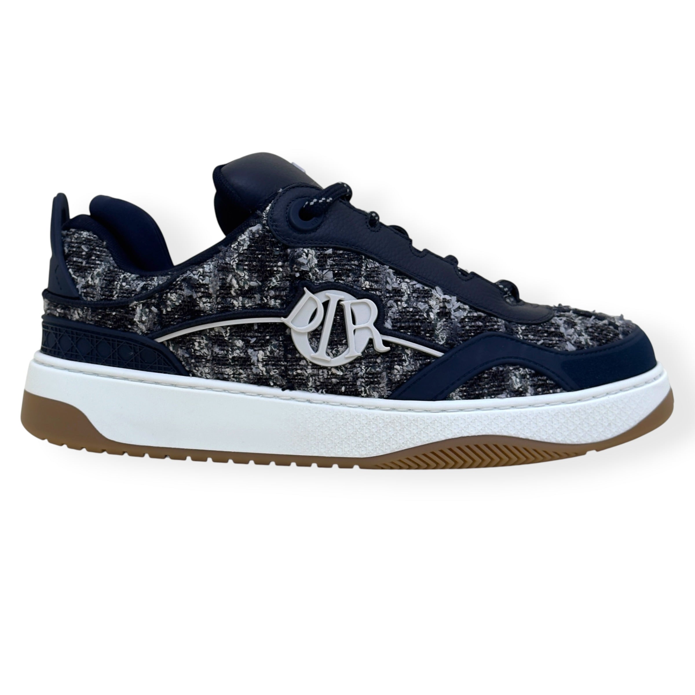 DIOR B9S 822/888 SKATER TWEED SNEAKER NAVY 45 / UK11