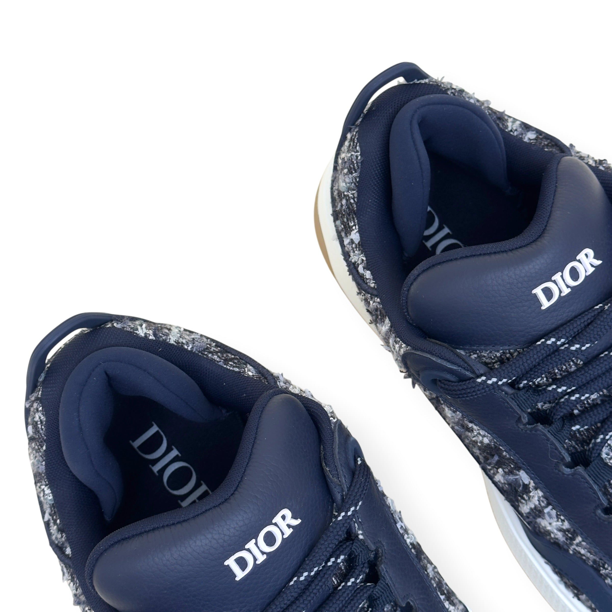 DIOR B9S 822/888 SKATER TWEED SNEAKER NAVY 45 / UK11