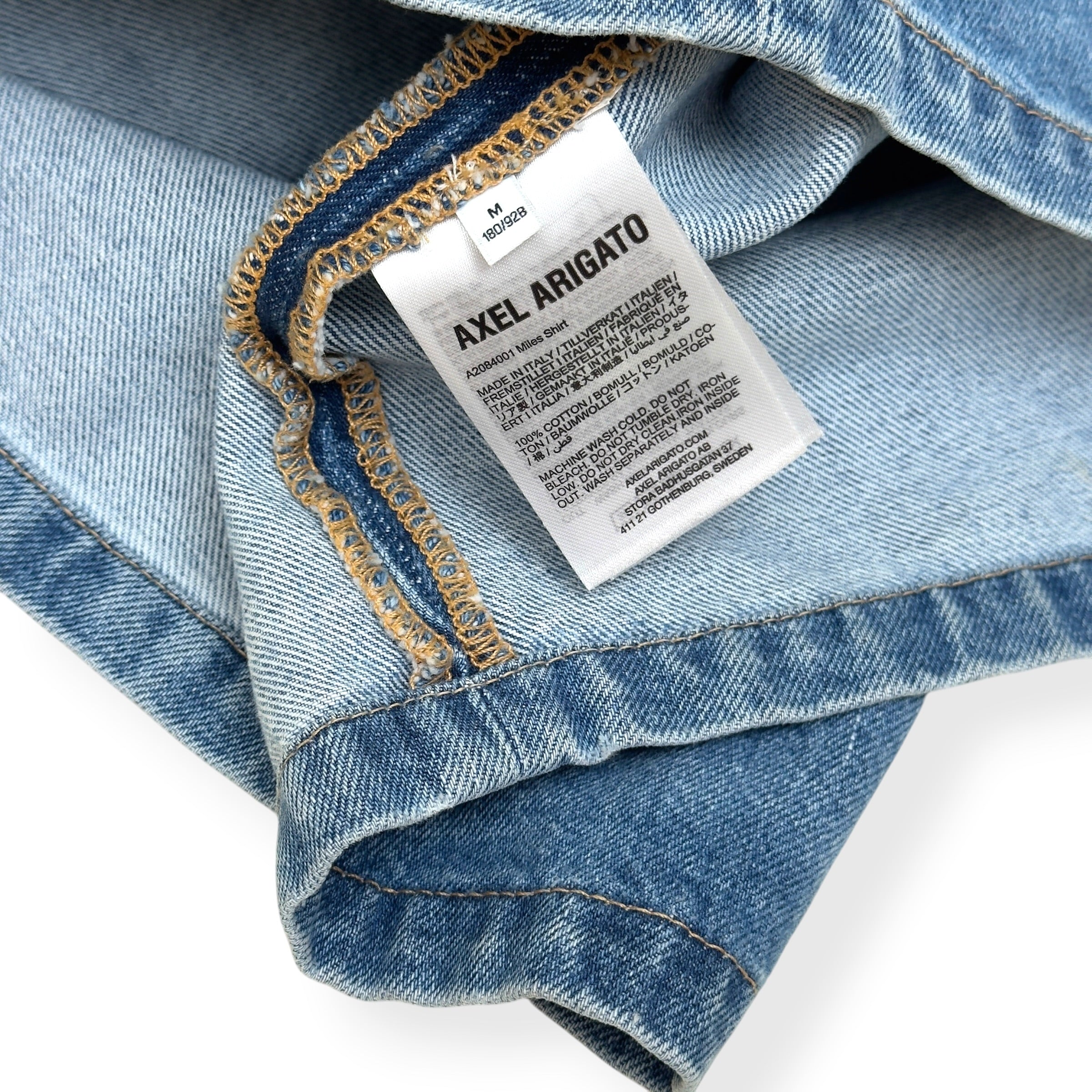 AXEL ARIGATO MILES DENIM SHIRT BLUE M