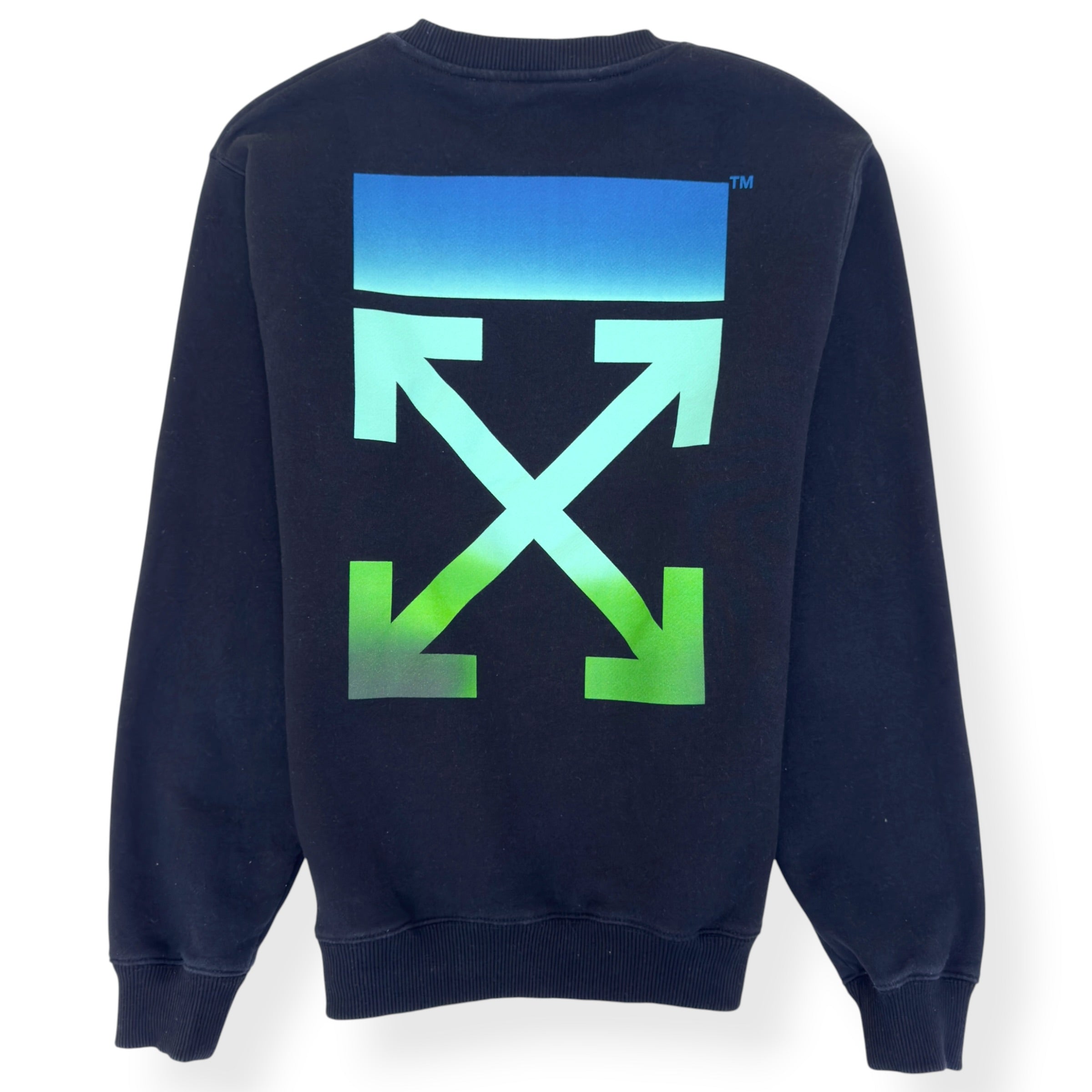 OFF-WHITE BLURRED ARROW CREWNECK SWEATSHIRT BLACK S