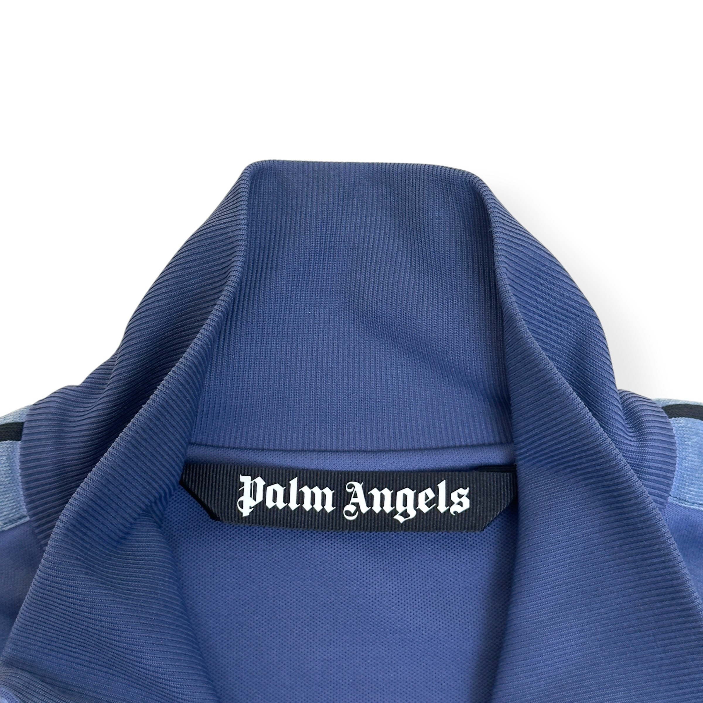 PALM ANGELS GARMENT DYED TRACK JACKET BLUE M