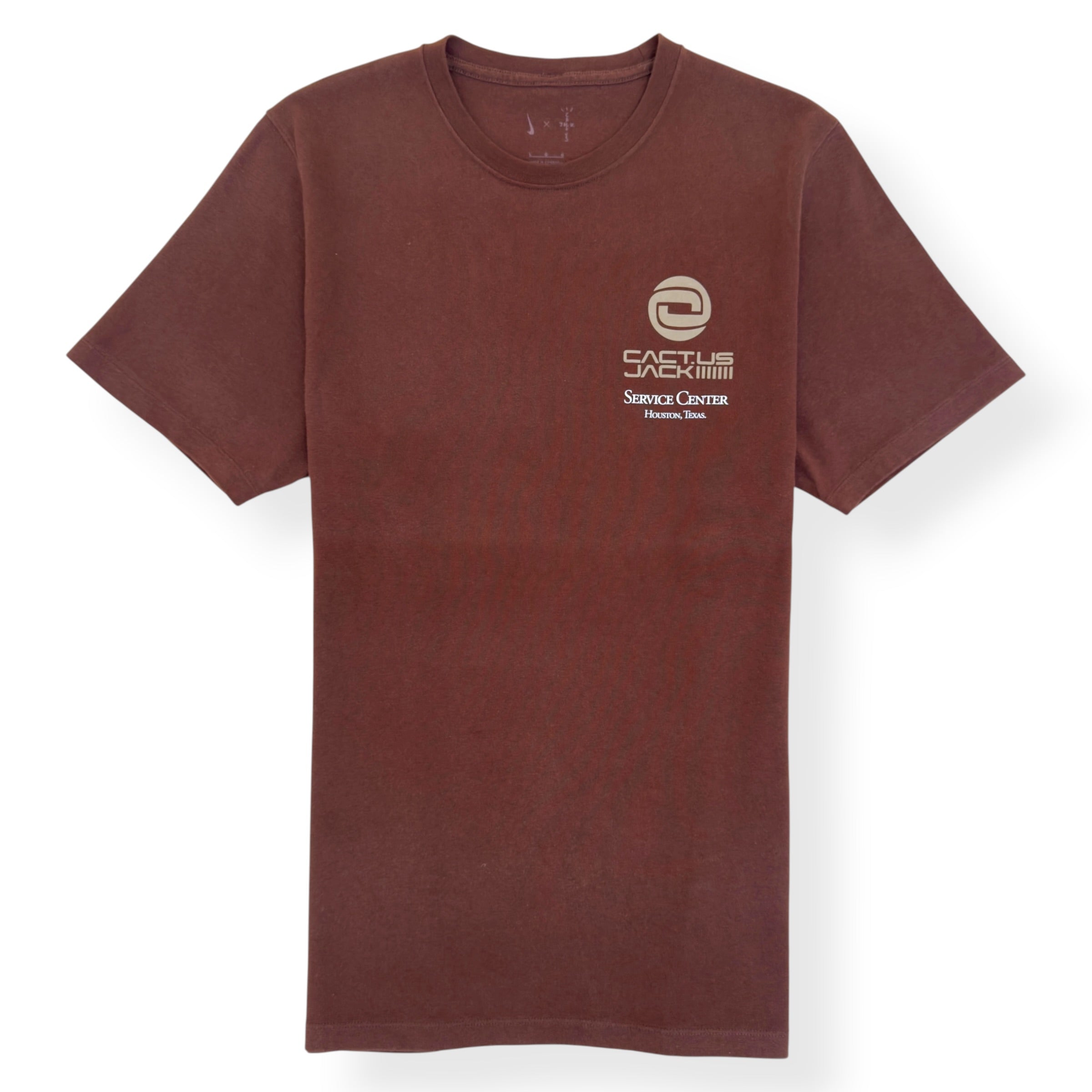 NIKE X TRAVIS SCOTT CACTUS JACK SERVICE CENTER HOUSTON T-SHIRT BROWN L