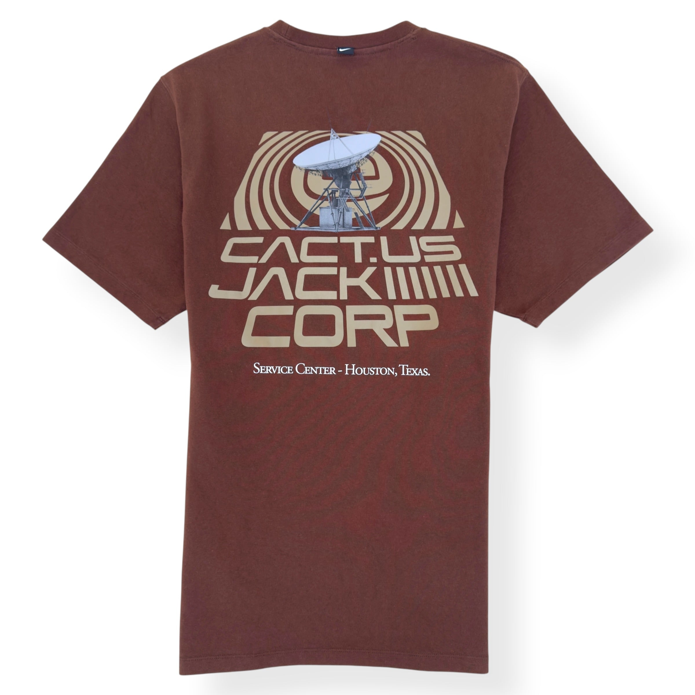 NIKE X TRAVIS SCOTT CACTUS JACK SERVICE CENTER HOUSTON T-SHIRT BROWN L