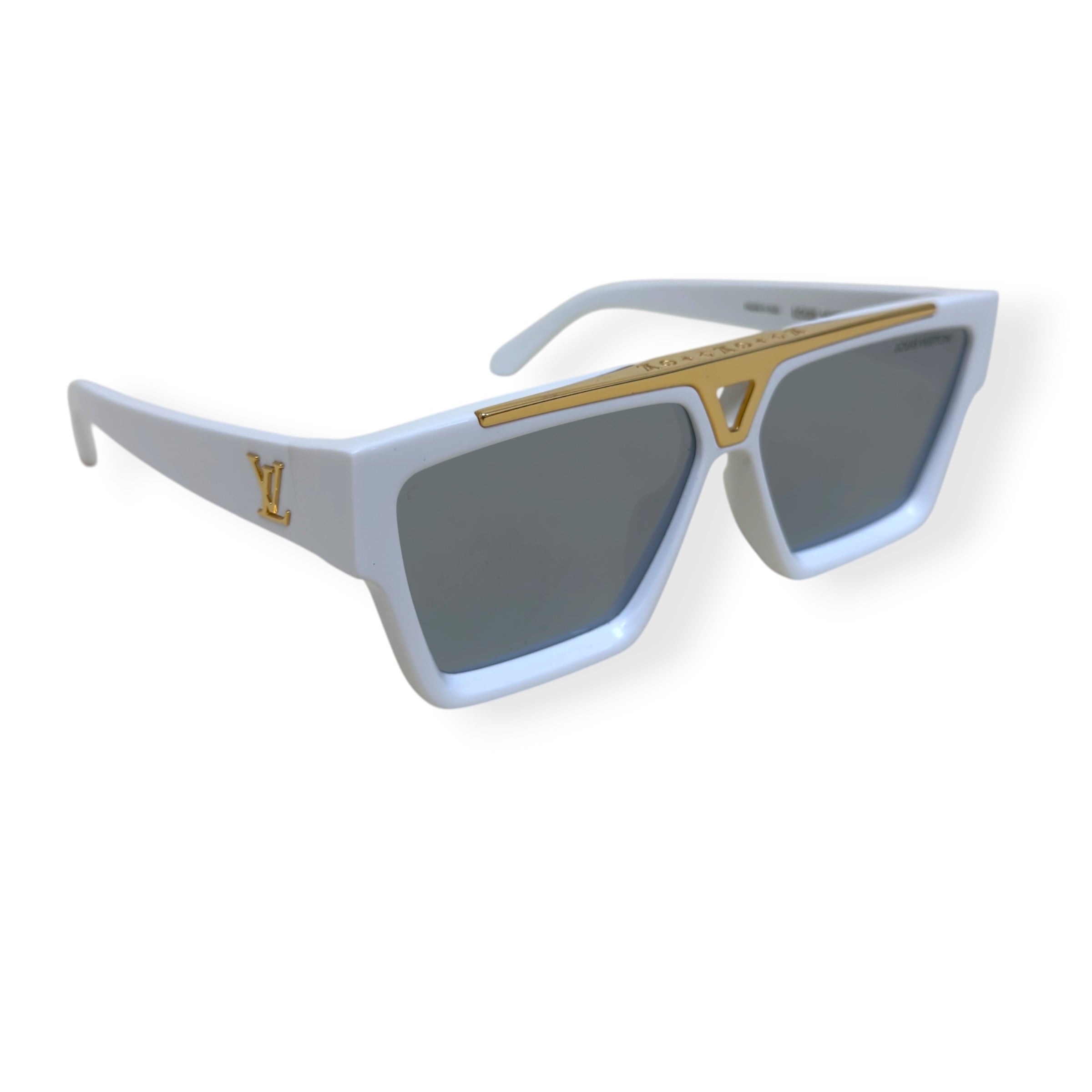 LOUIS VUITTON 1.1 EVIDENCE SUNGLASSES WHITE / GOLD