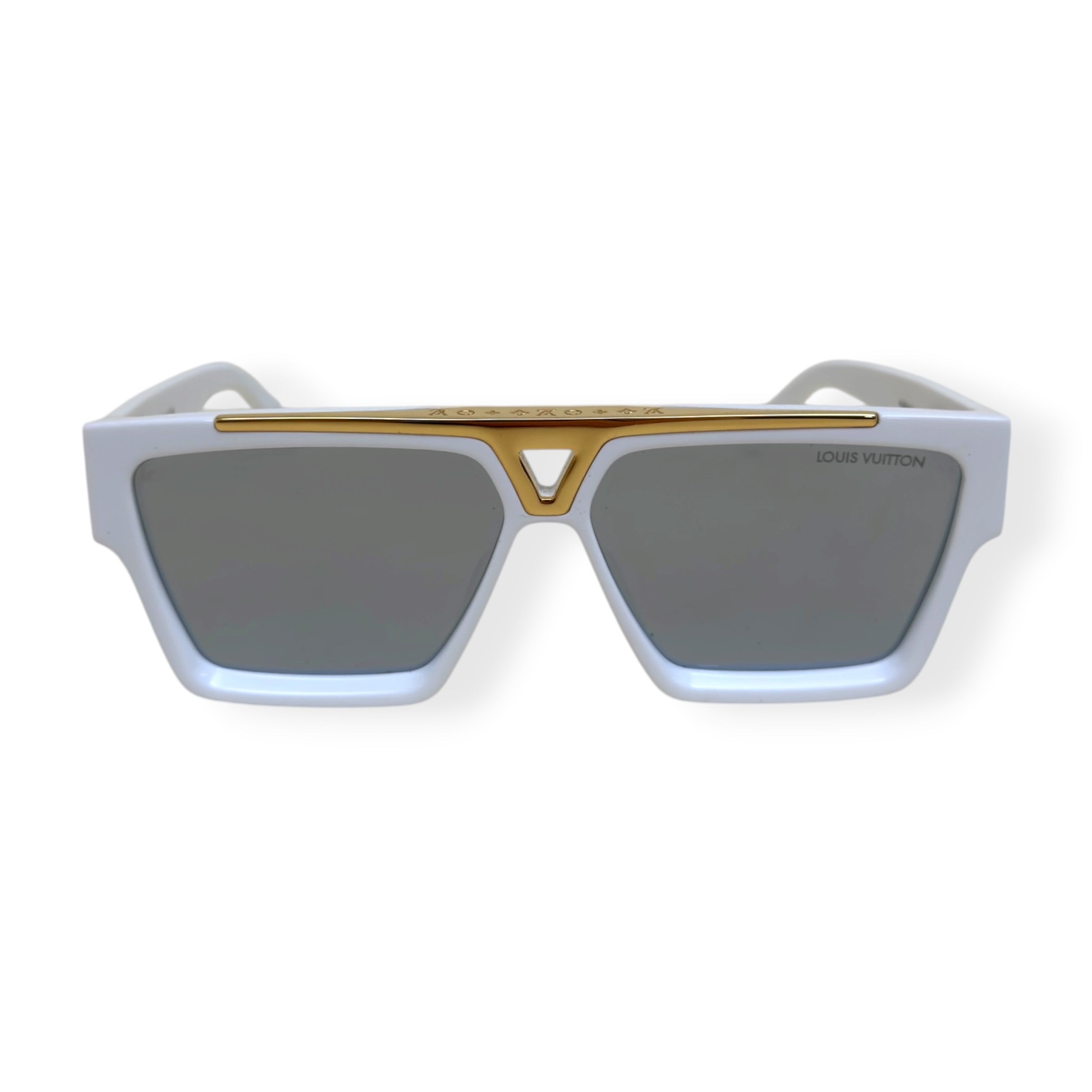 LOUIS VUITTON 1.1 EVIDENCE SUNGLASSES WHITE / GOLD