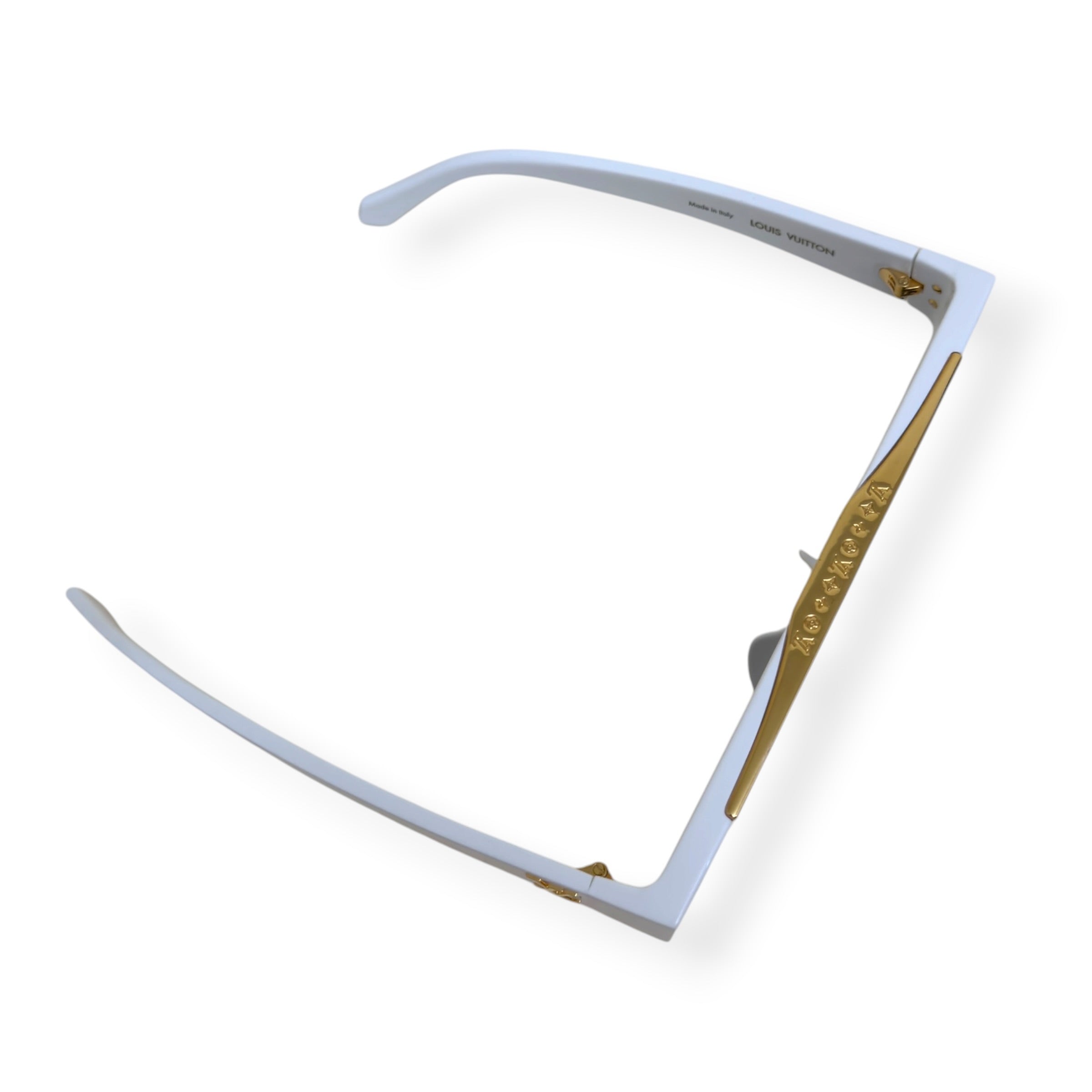 LOUIS VUITTON 1.1 EVIDENCE SUNGLASSES WHITE / GOLD
