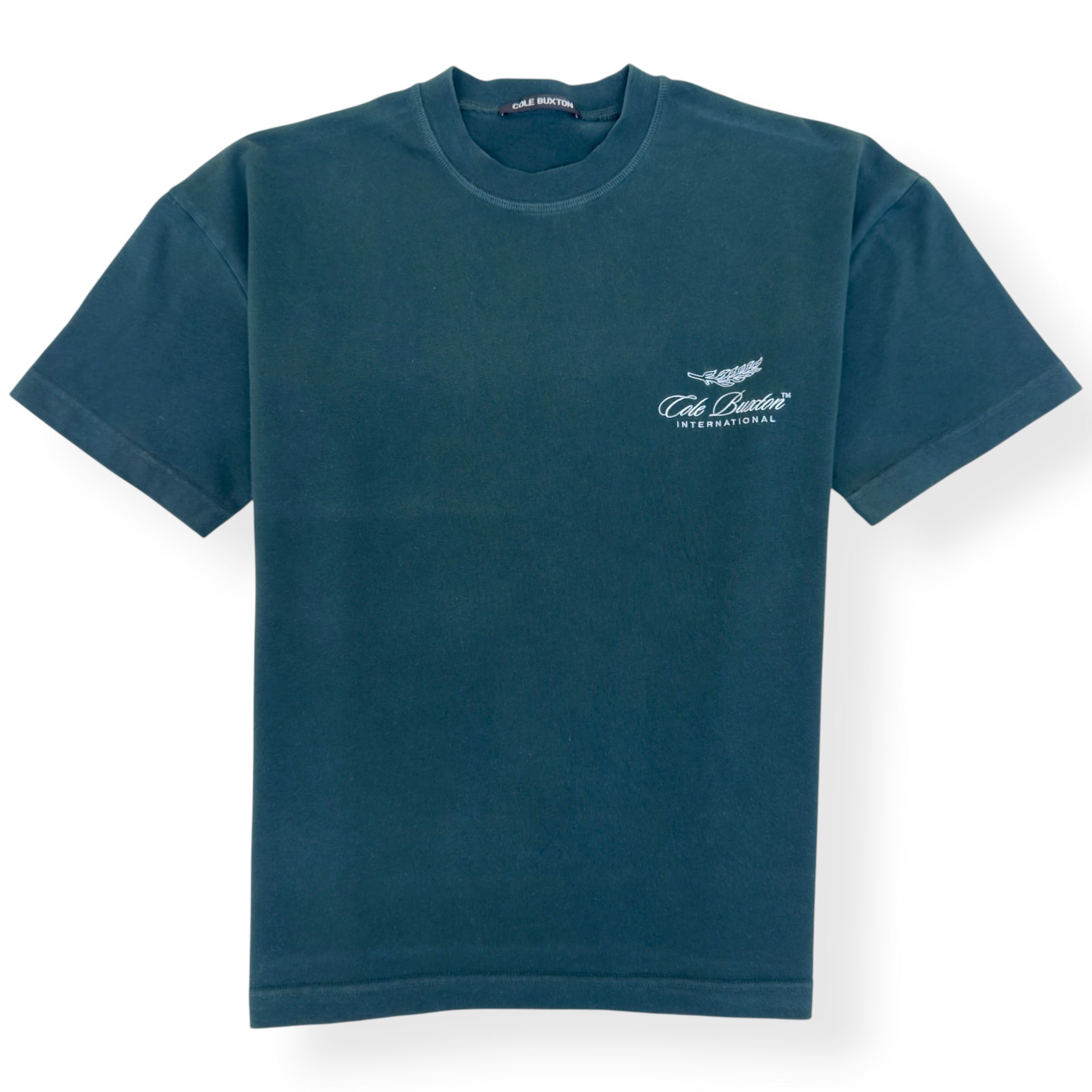 COLE BUXTON OVERSIZED INTERNATIONAL LOGO T-SHIRT GREEN XS