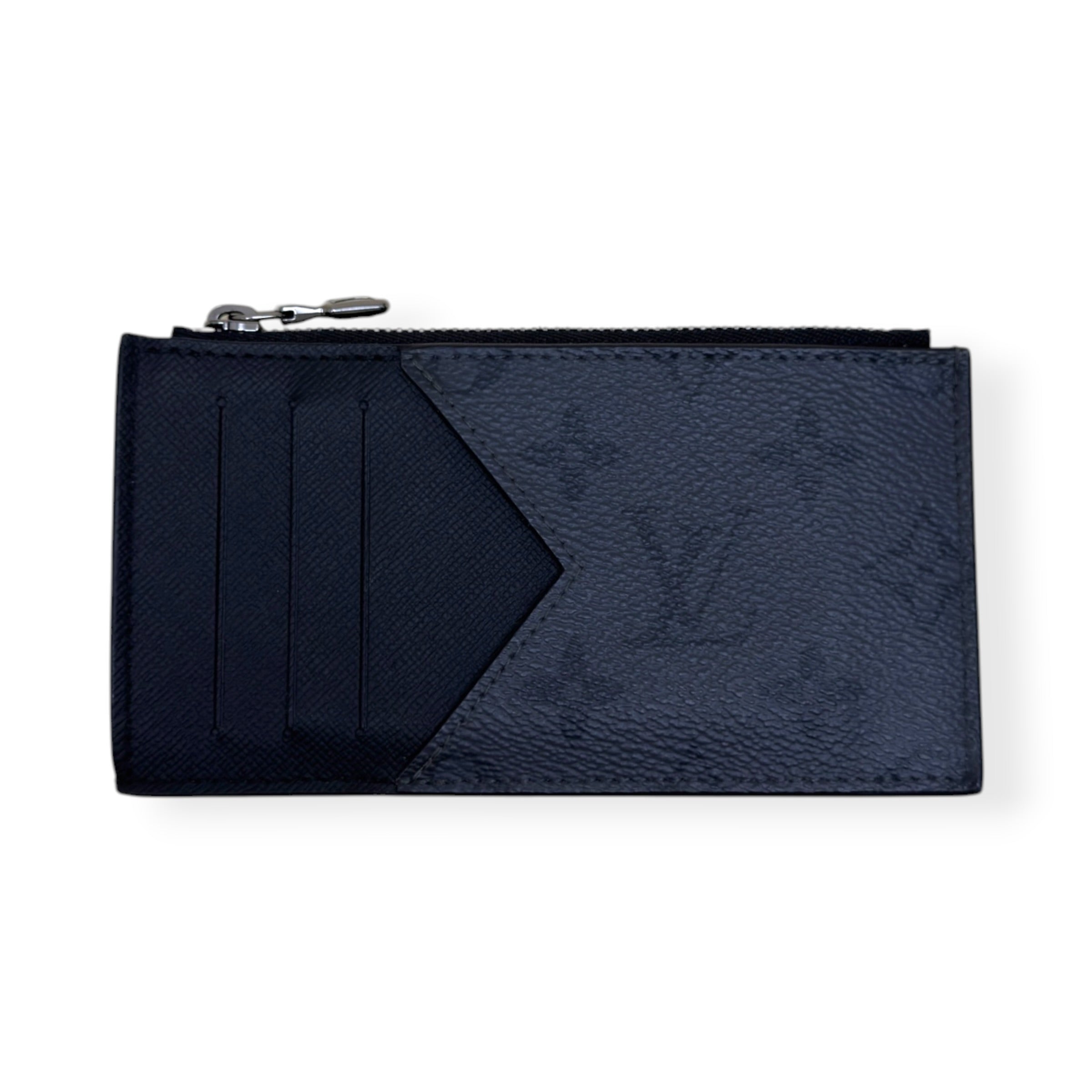 LOUIS VUITTON MONOGRAM COIN CARD HOLDER BLACK / GREY