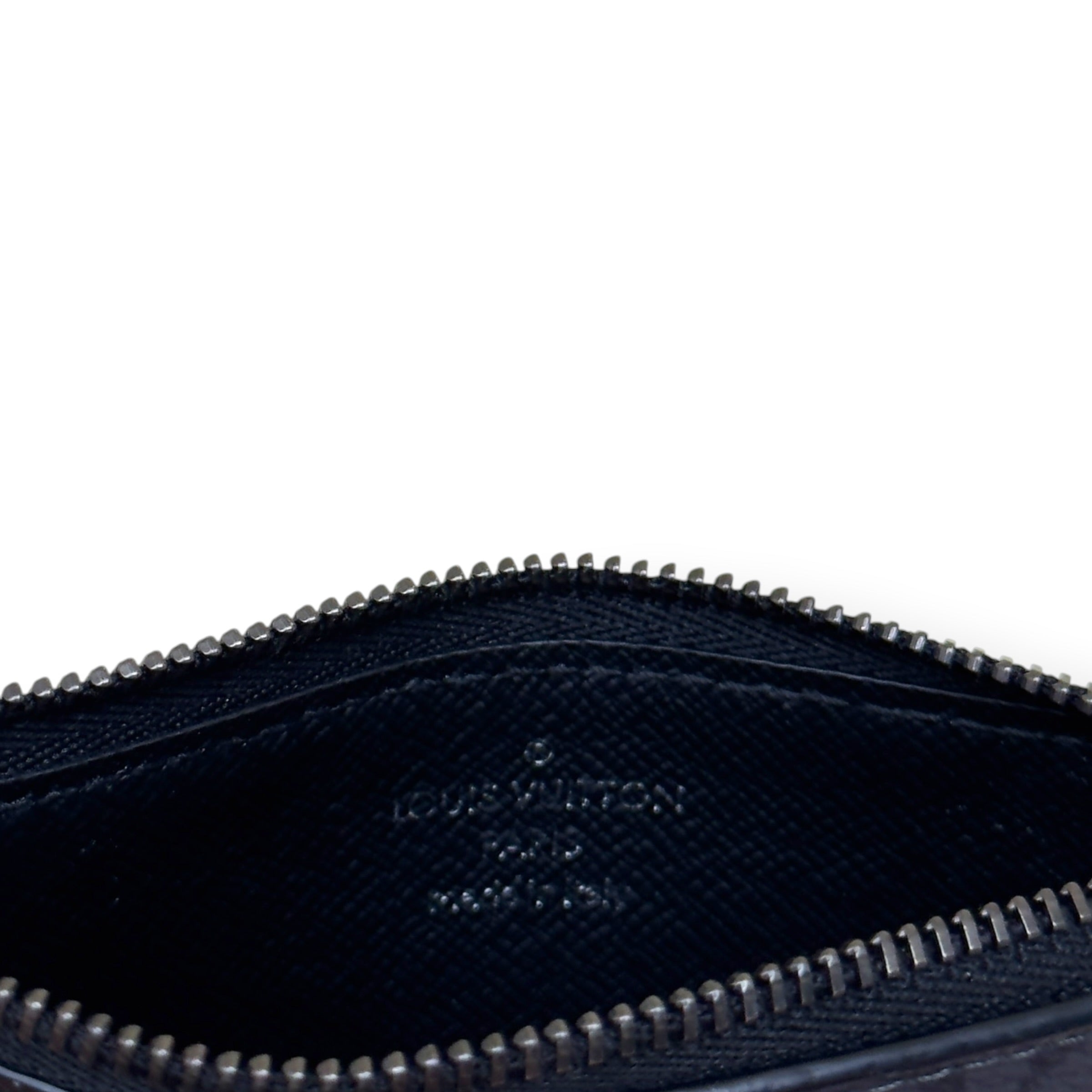 LOUIS VUITTON MONOGRAM COIN CARD HOLDER BLACK / GREY