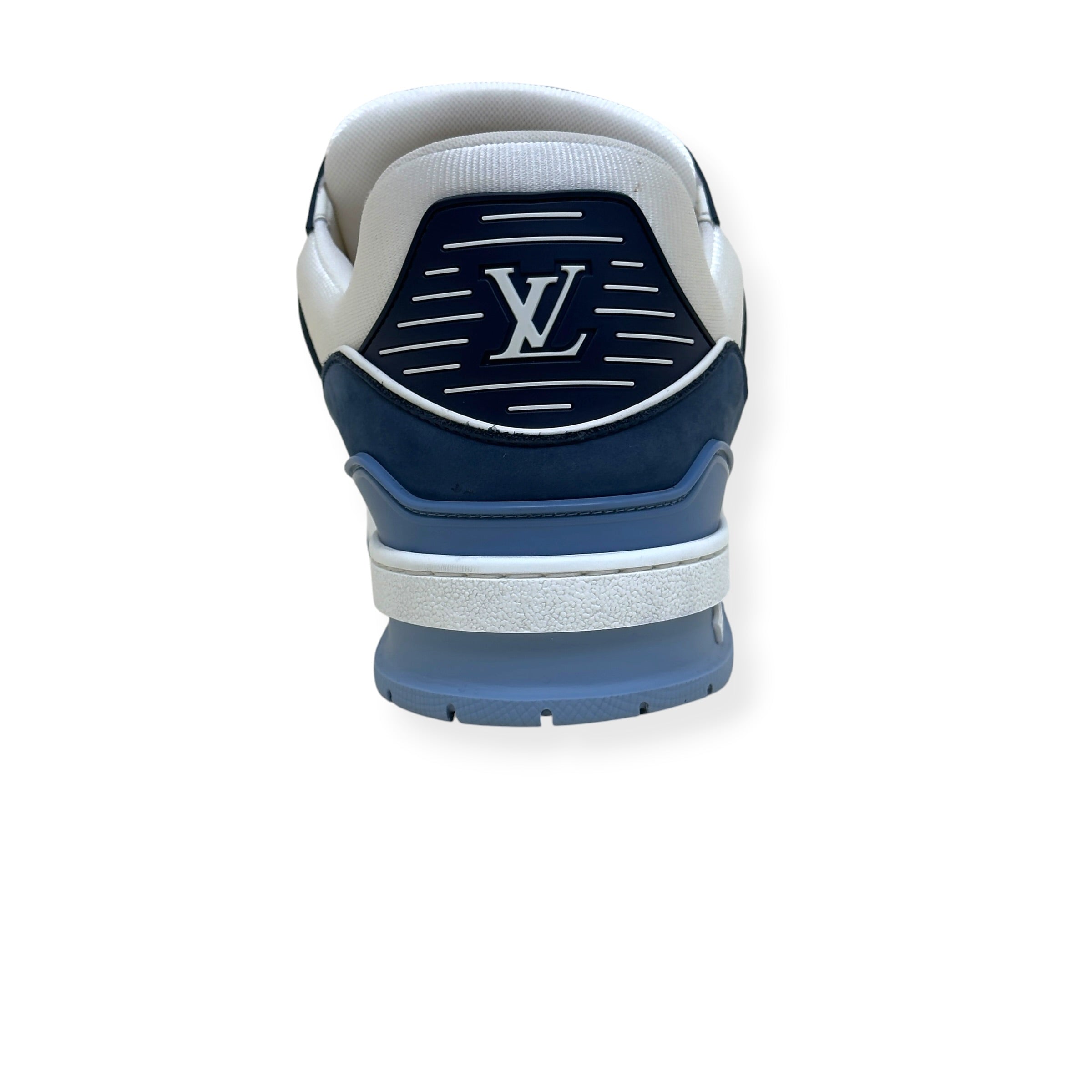 LOUIS VUITTON LV TRAINER SNEAKER NAVY BLUE / WHITE UK10