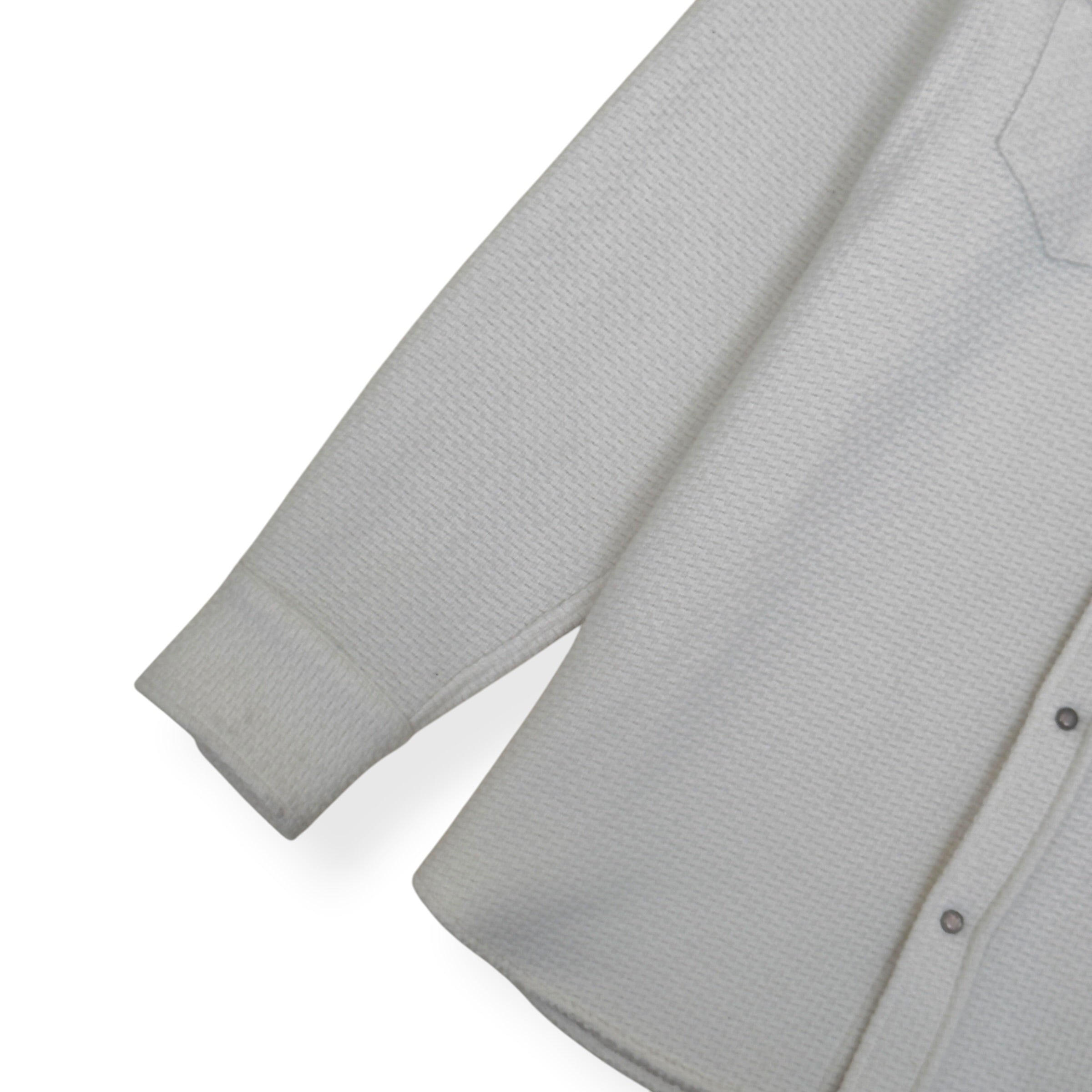GOD'S TRUE CASHMERE AIR WAFFLE CASHMERE SHIRT ECRU XL