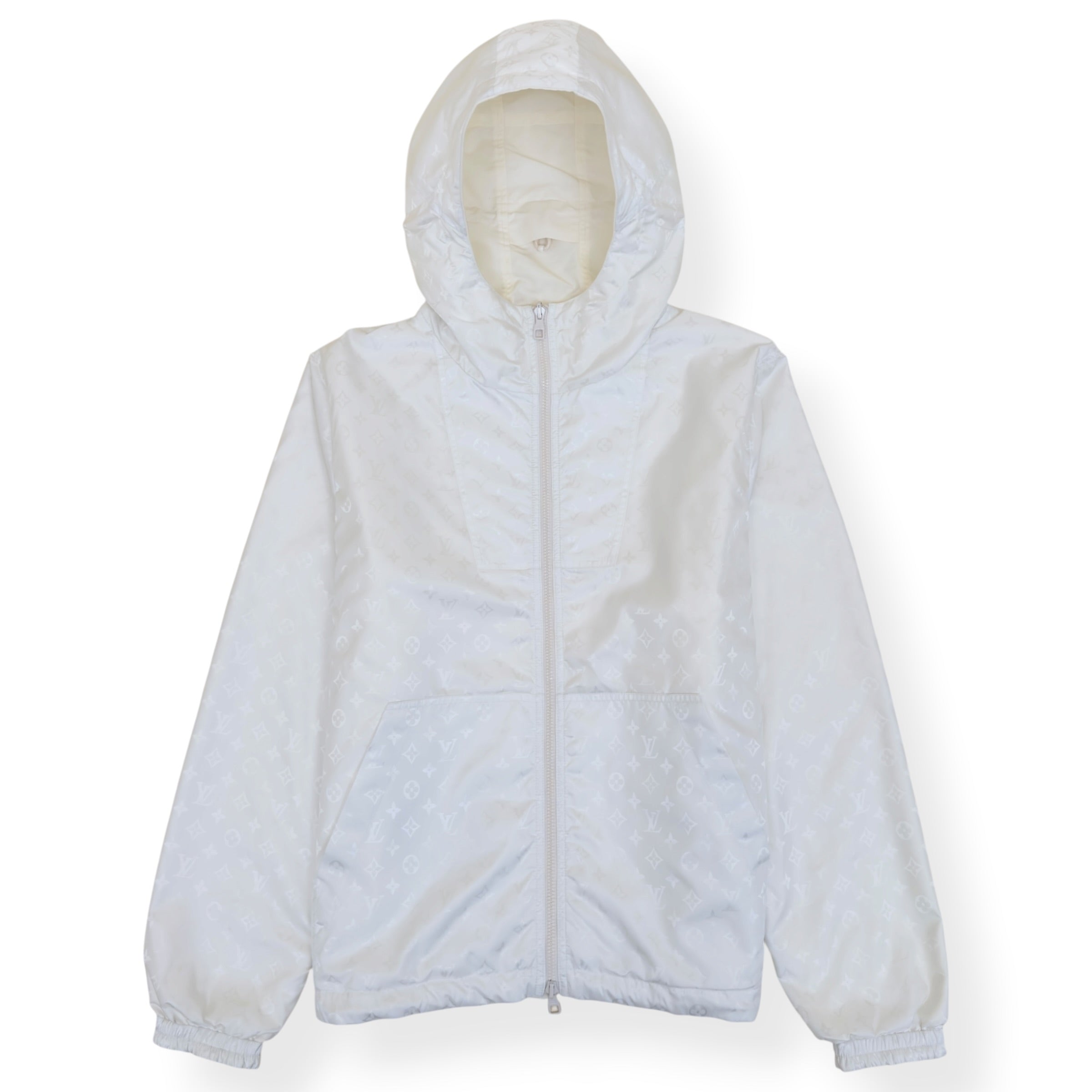 LOUIS VUITTON LVSE CABLES EDITION MONOGRAM REVERSIBLE WINDBREAKER WHITE 52 / L