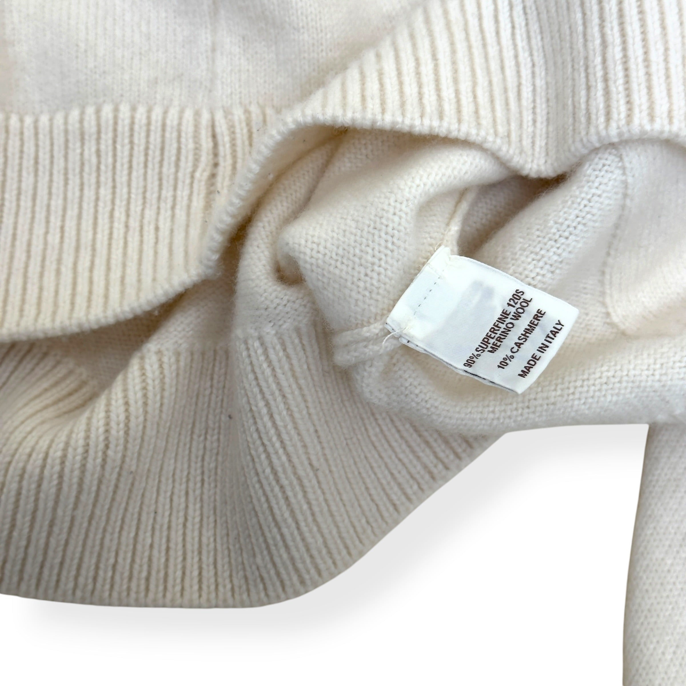 THOM SWEENEY MERINO WOOL / CASHMERE CARDIGAN ECRU L