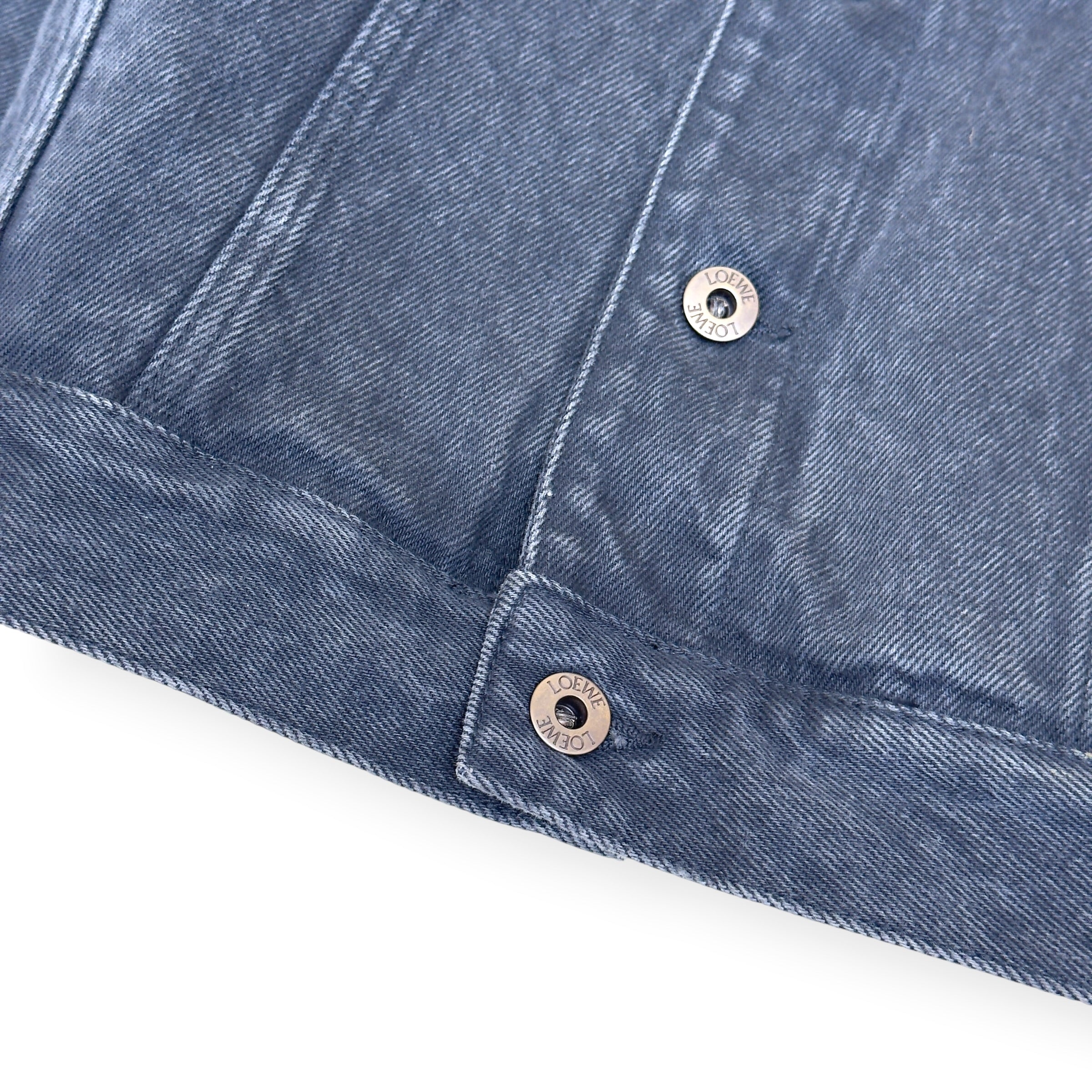 LOEWE ANAGRAM LOGO DENIM JACKET BLACK / WHITE 46 / S