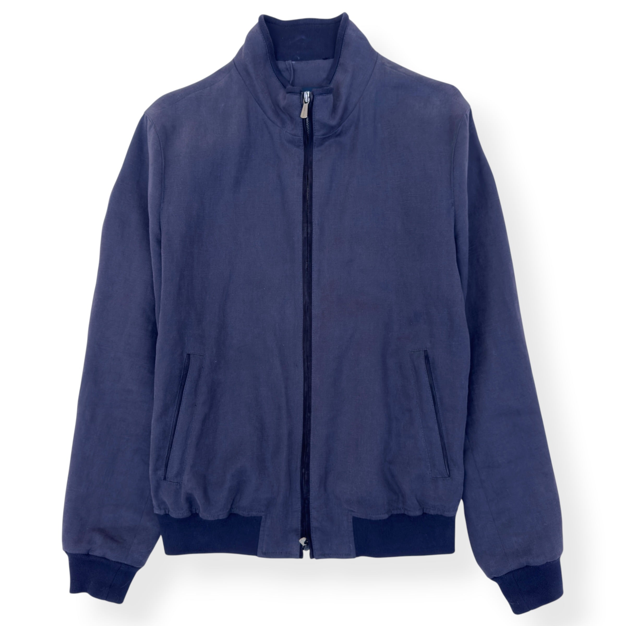 THOM SWEENEY LINEN BLOUSON JACKET BLUE 50 / M