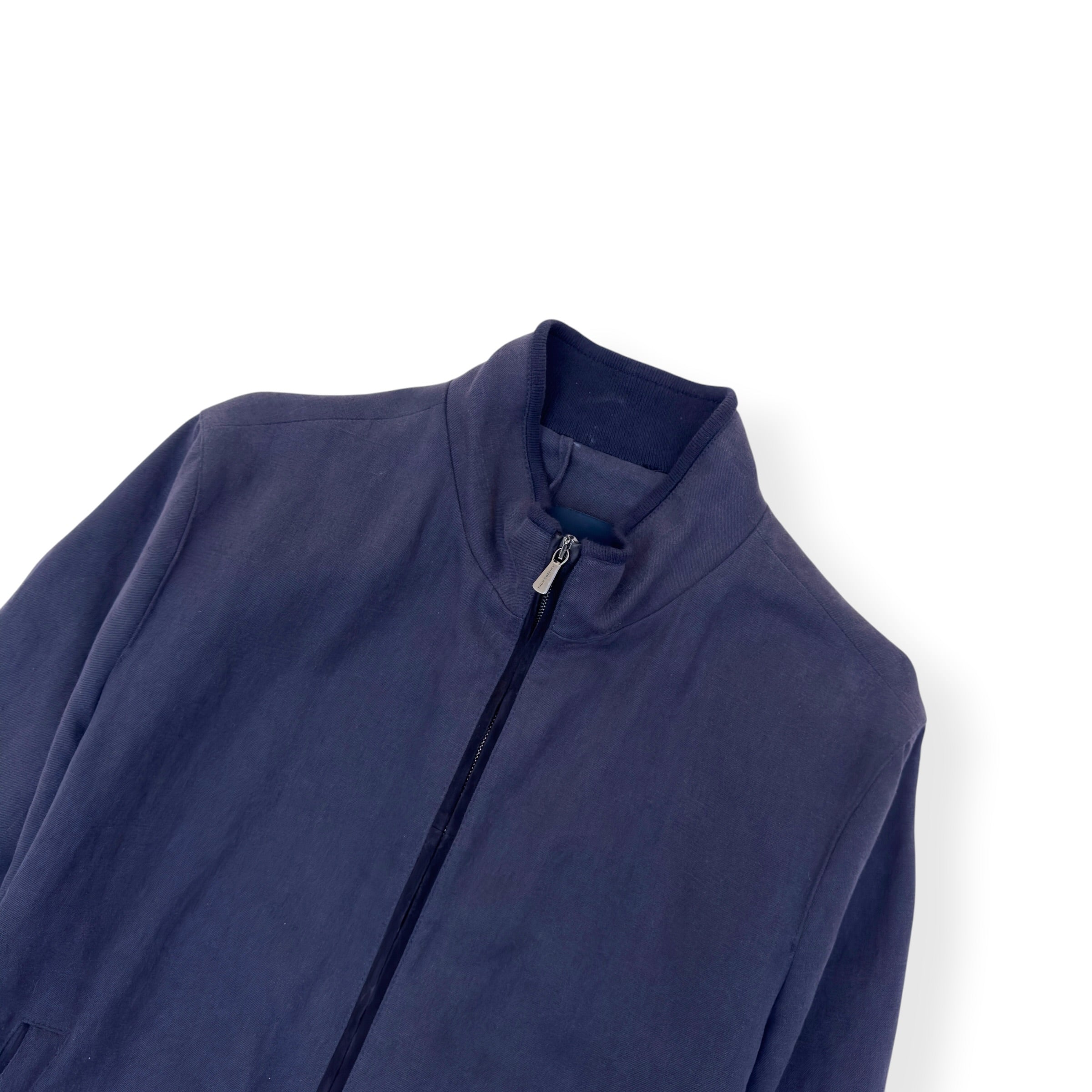 THOM SWEENEY LINEN BLOUSON JACKET BLUE 50 / M