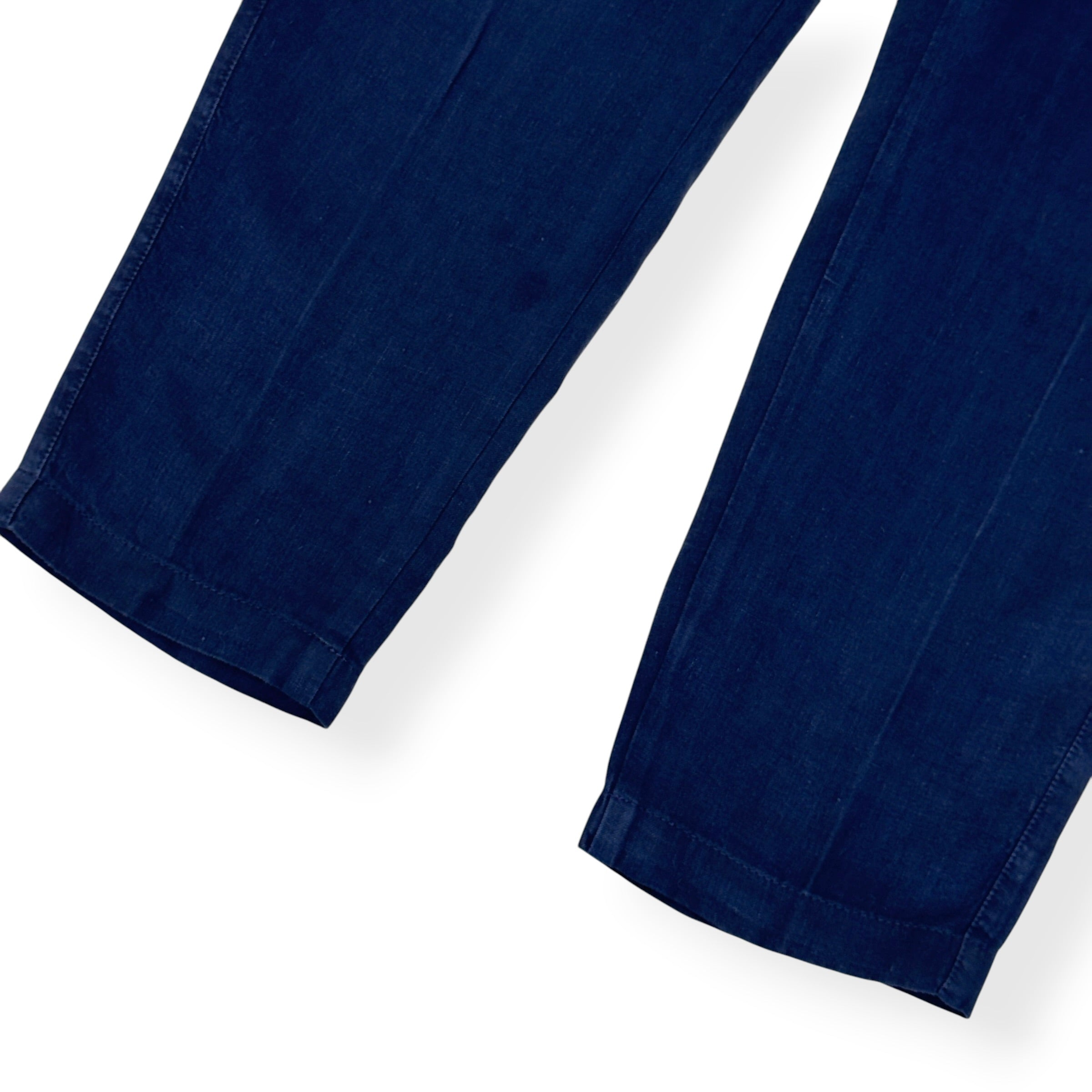 THOM SWEENEY LINEN TROUSERS NAVY 50 / M
