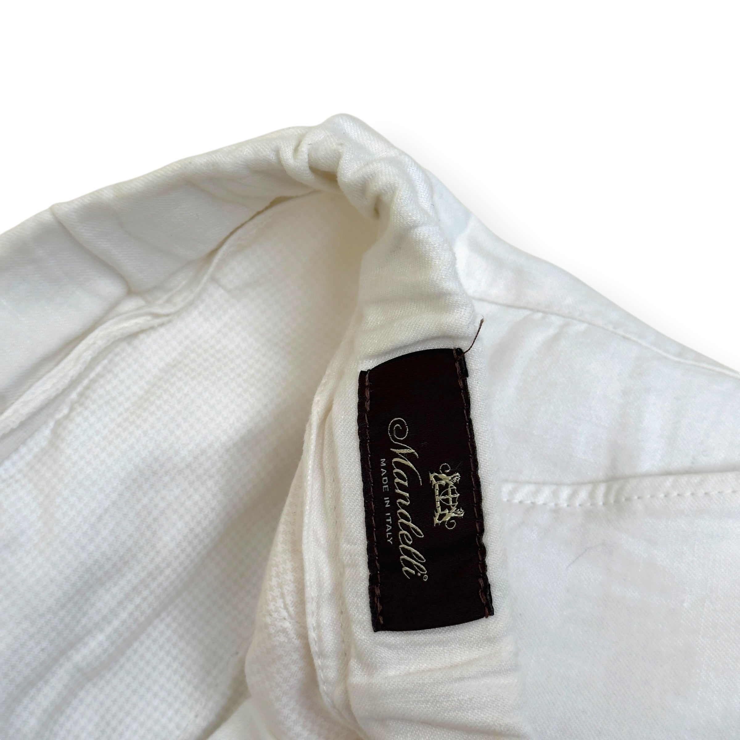 THOM SWEENEY LINEN TROUSERS WHITE 50 / M