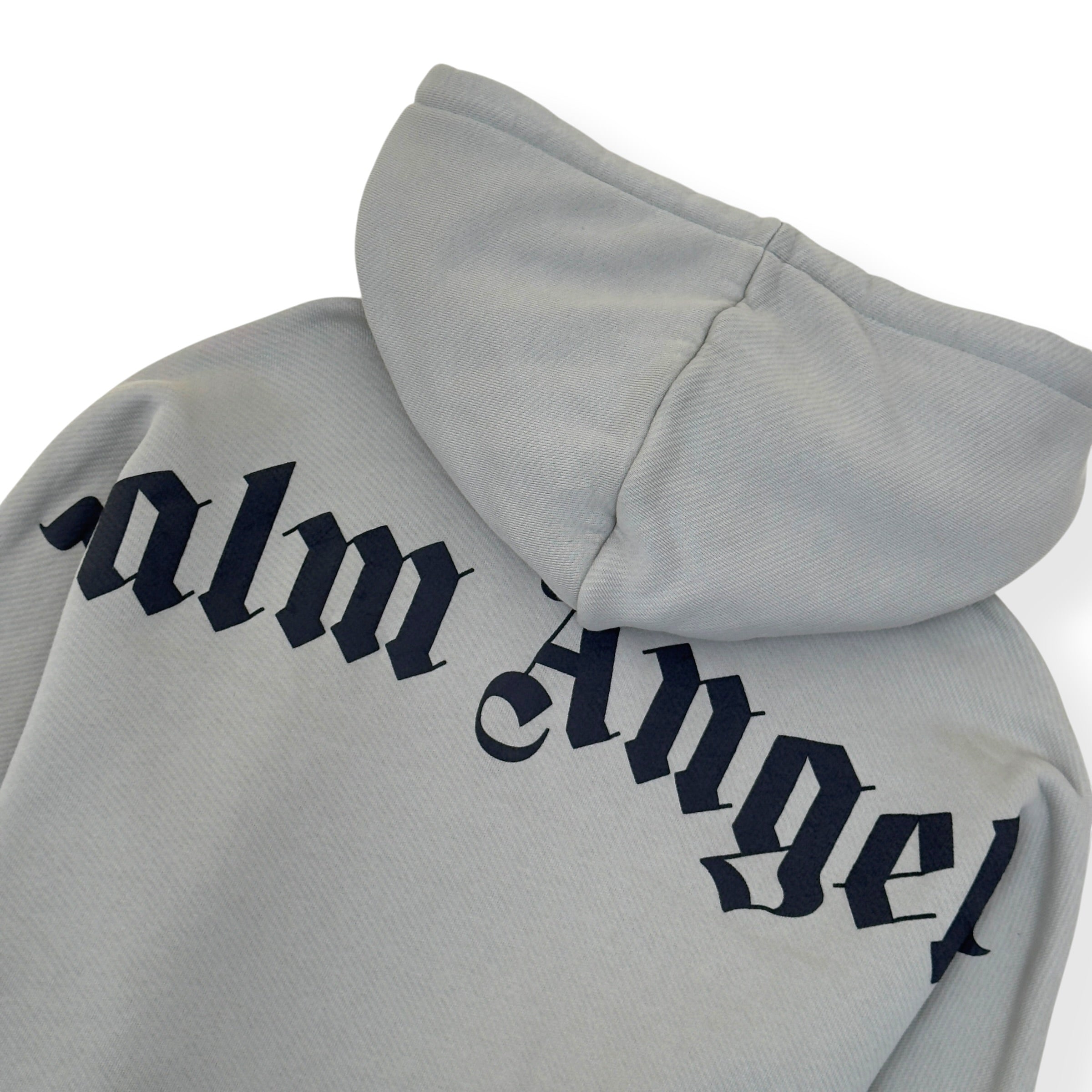 PALM ANGELS PULLOVER HOODIE GREY / BLACK L