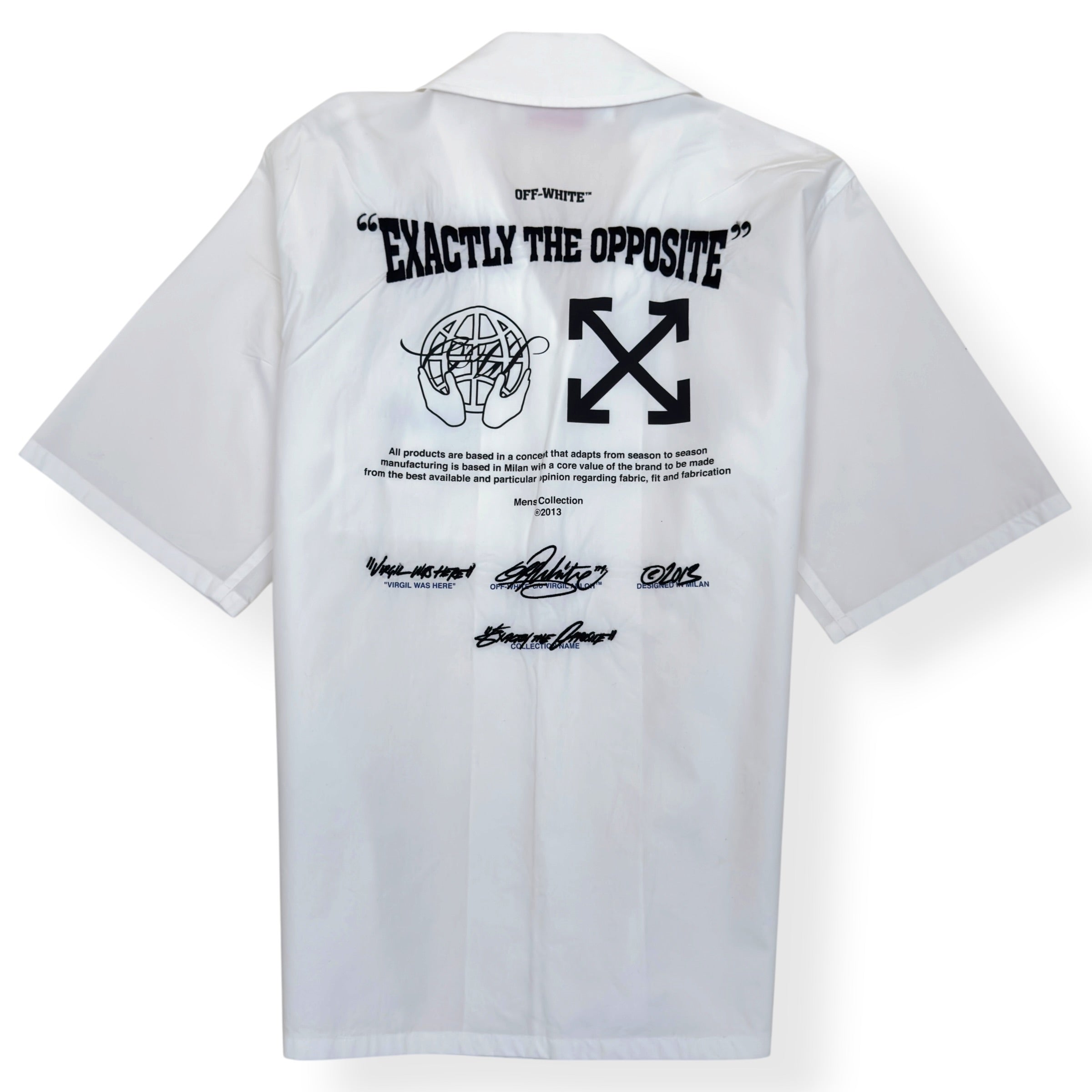 OFF-WHITE EXACT OPP HOLIDAY SHIRT WHITE L