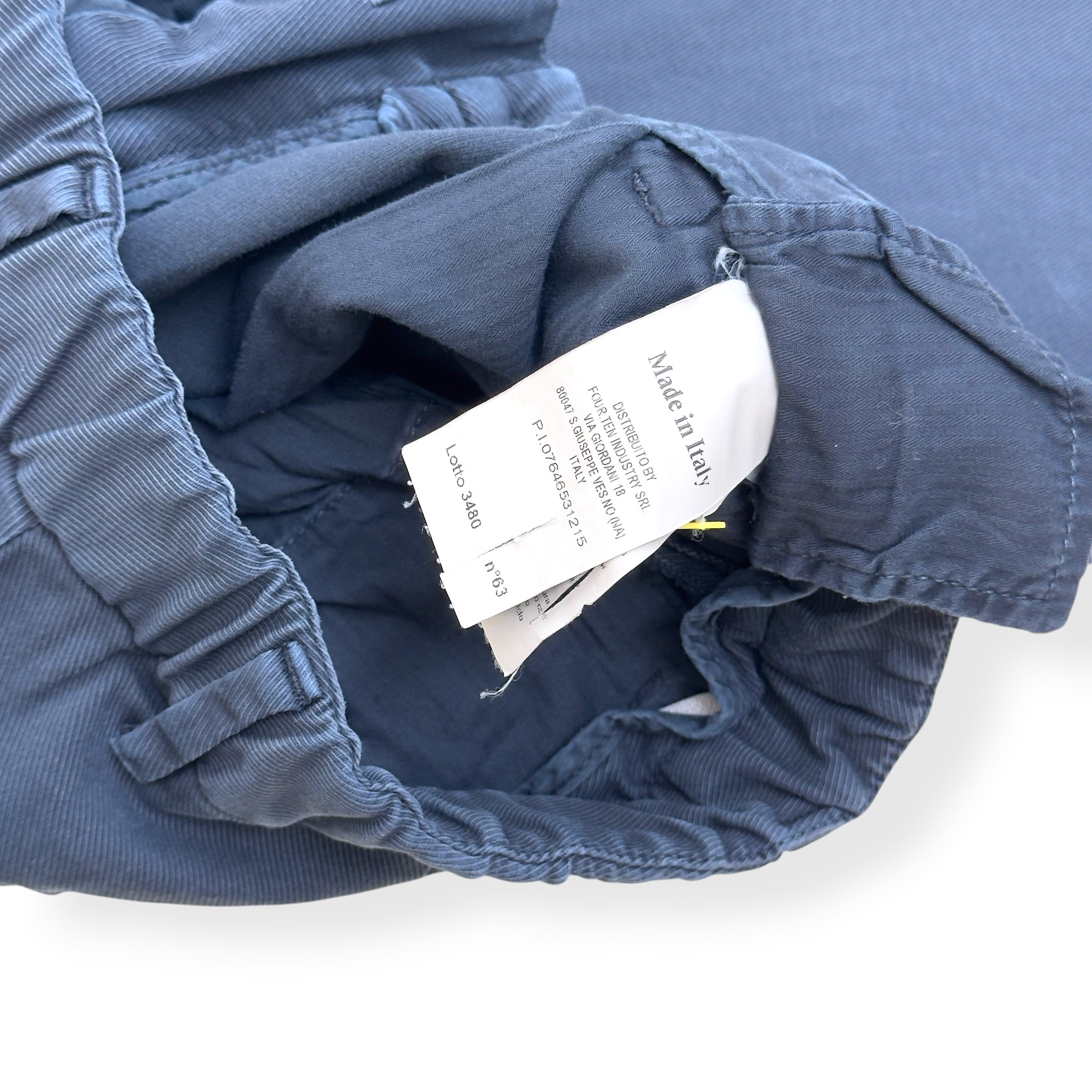 THOM SWEENEY COTTON DRAWSTRING CHINO TROUSERS NAVY 48 / S