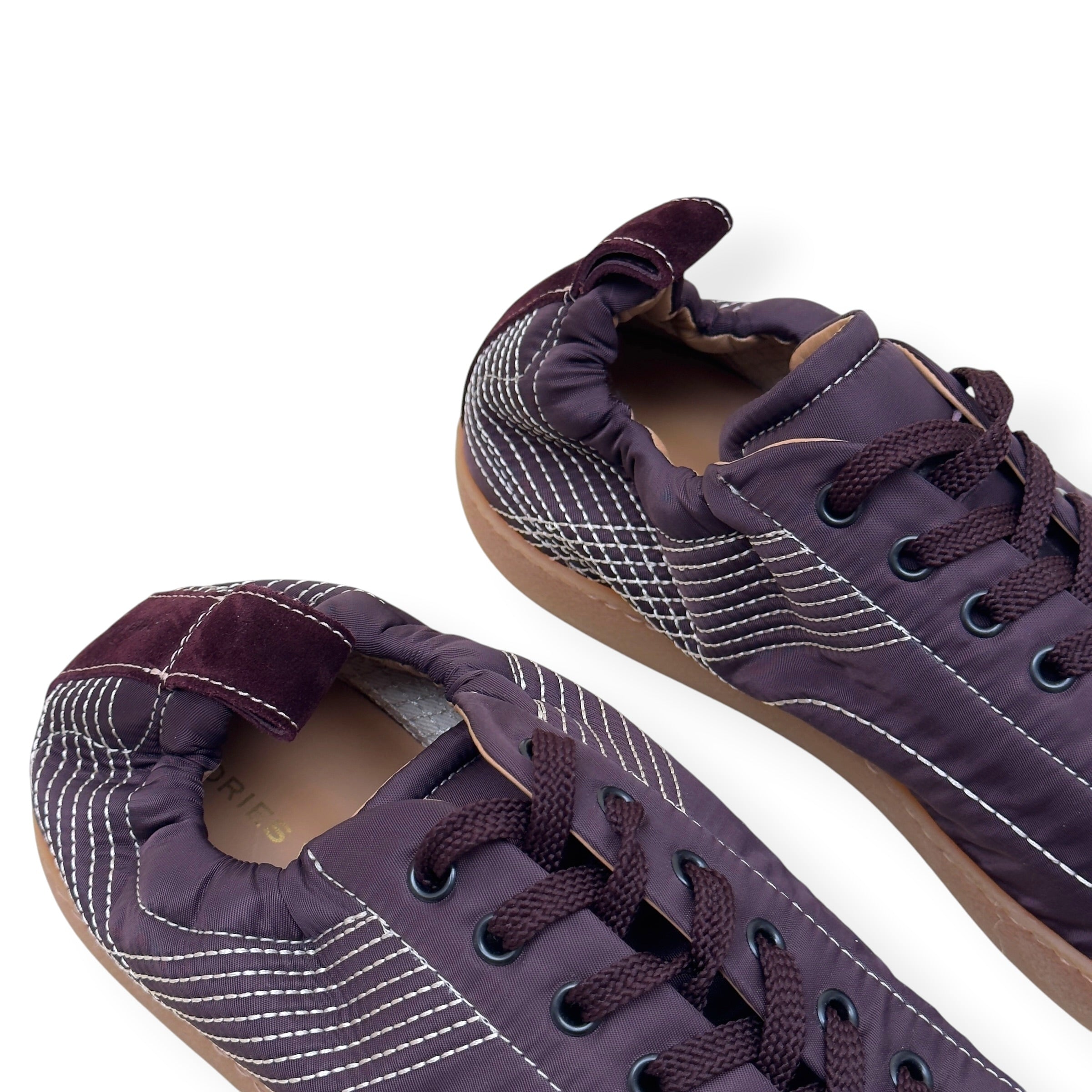 DRIES VAN NOTEN NEW CASSETTA SNEAKER BORDEAUX 44 / UK10