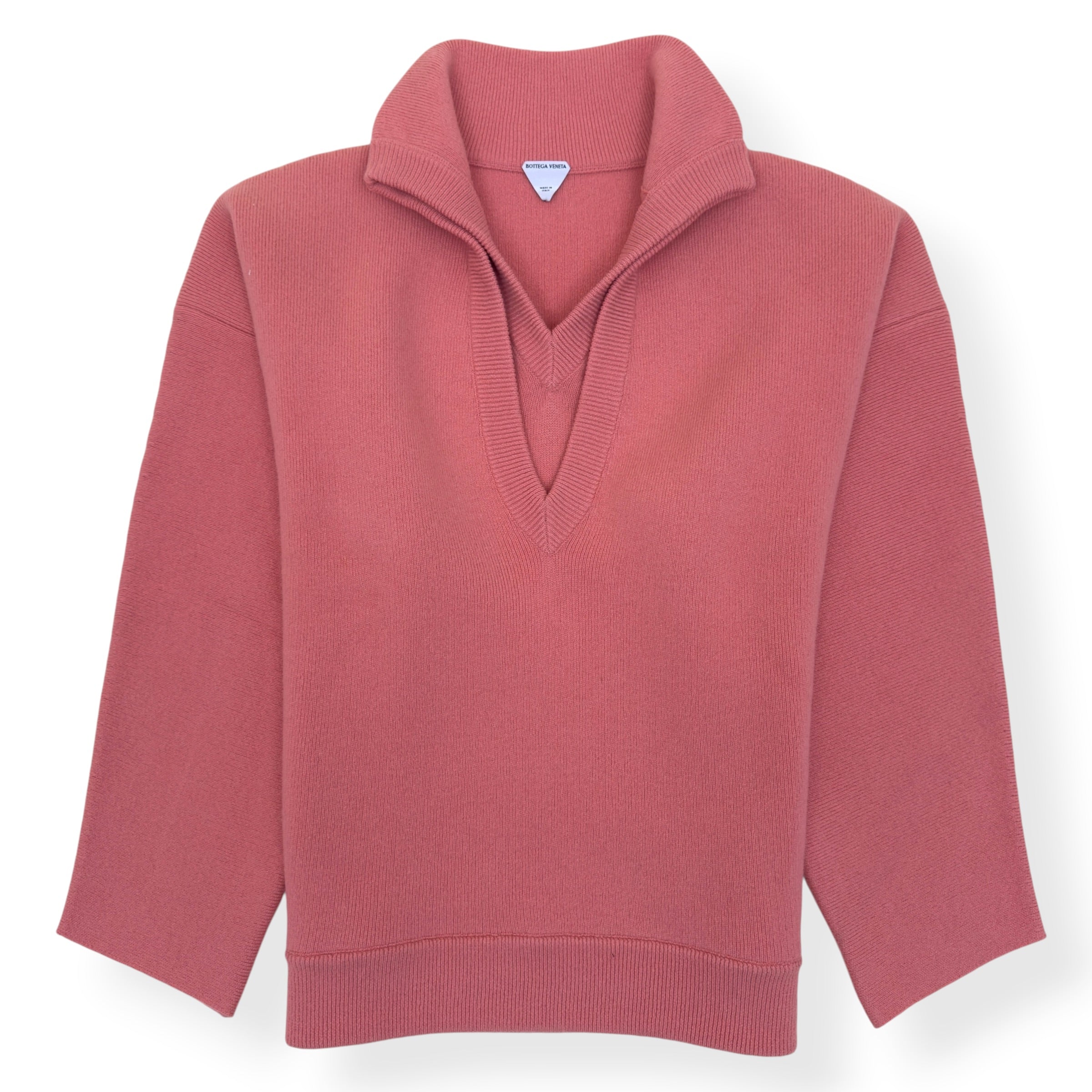 BOTTEGA VENETA COMPACT WOOL SWEATER PINK L