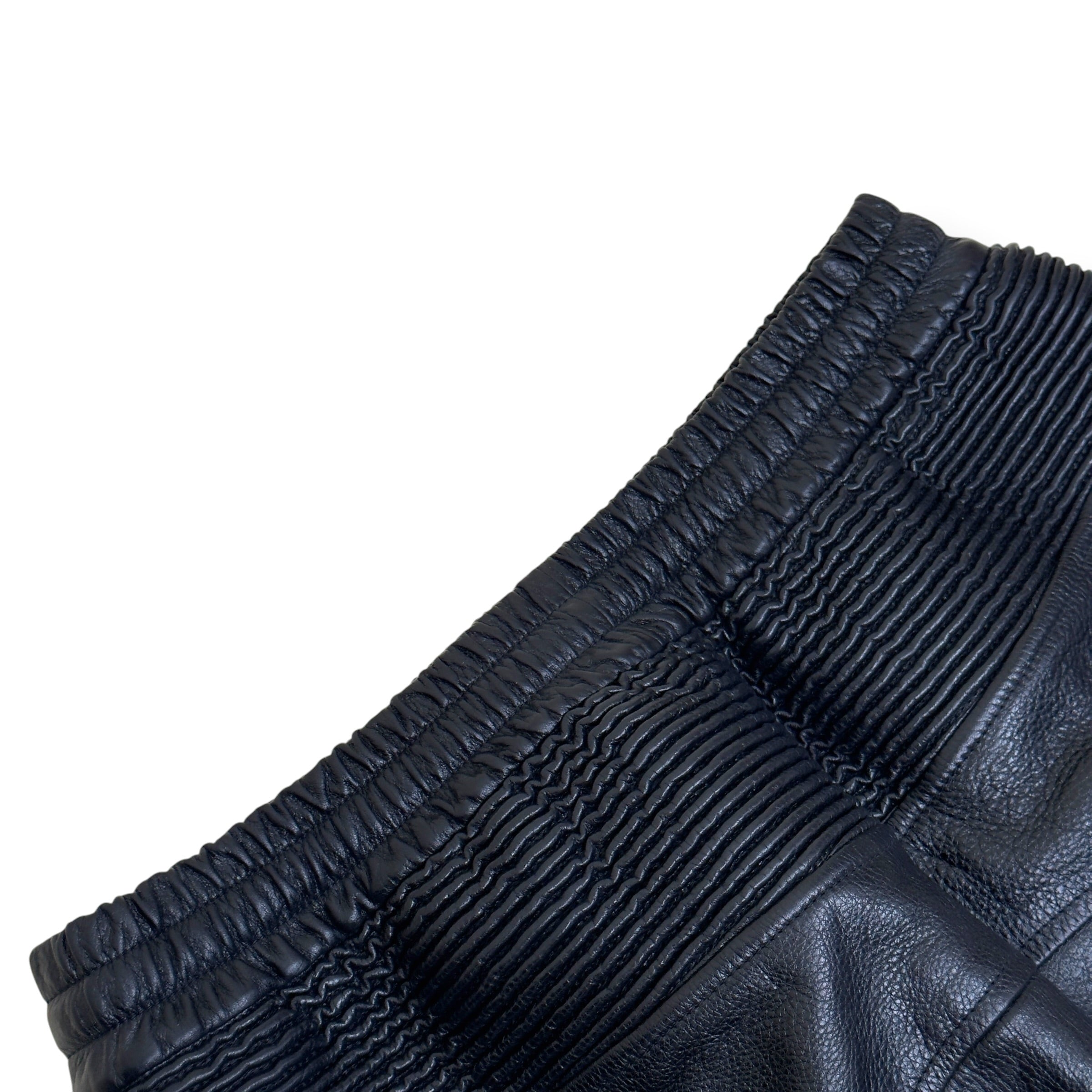 FEAR OF GOD STRAIGHT-LEG FULL-GRAIN LEATHER TROUSERS BLACK L