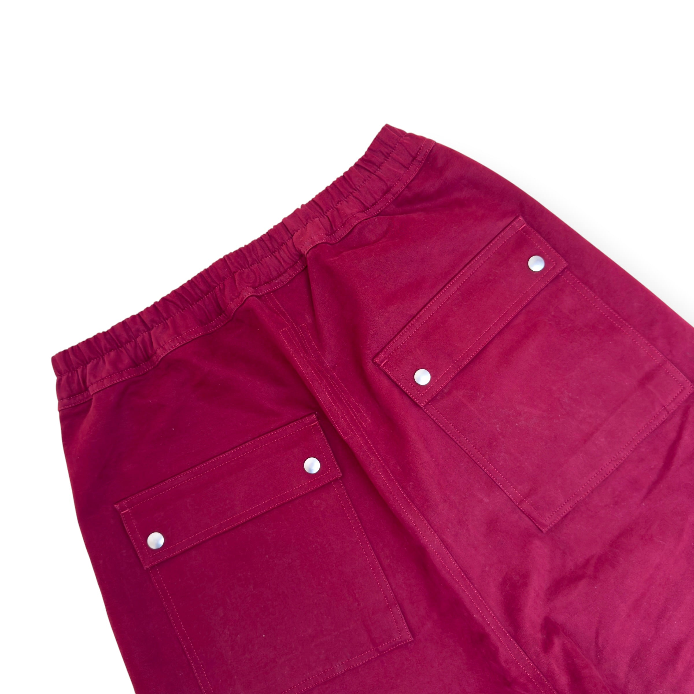 RICK OWENS DRKSHDW DRAWSTRING TROUSERS BURGUNDY M
