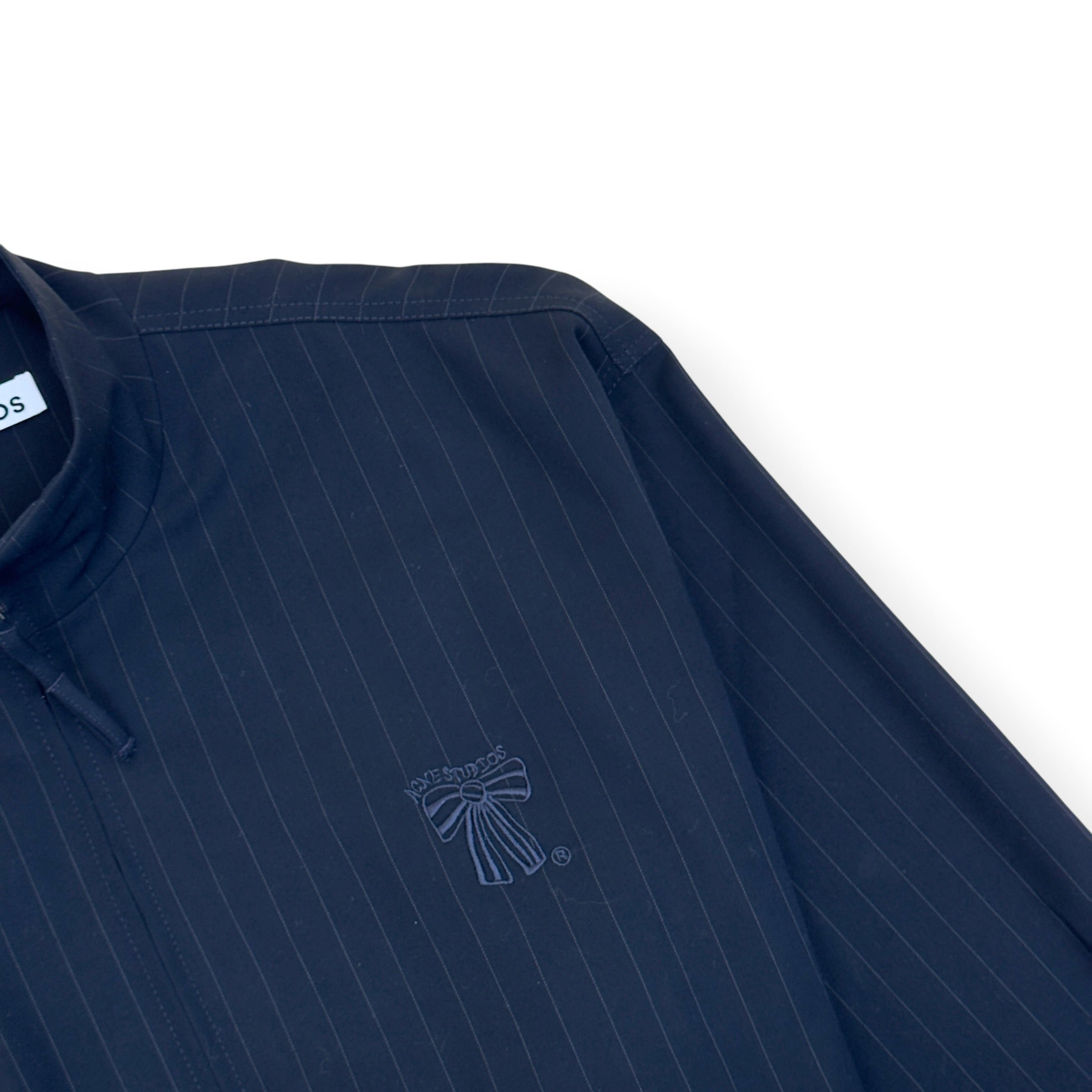 ACNE STUDIOS PINSTRIPE ZIP JACKET NAVY 50 / M