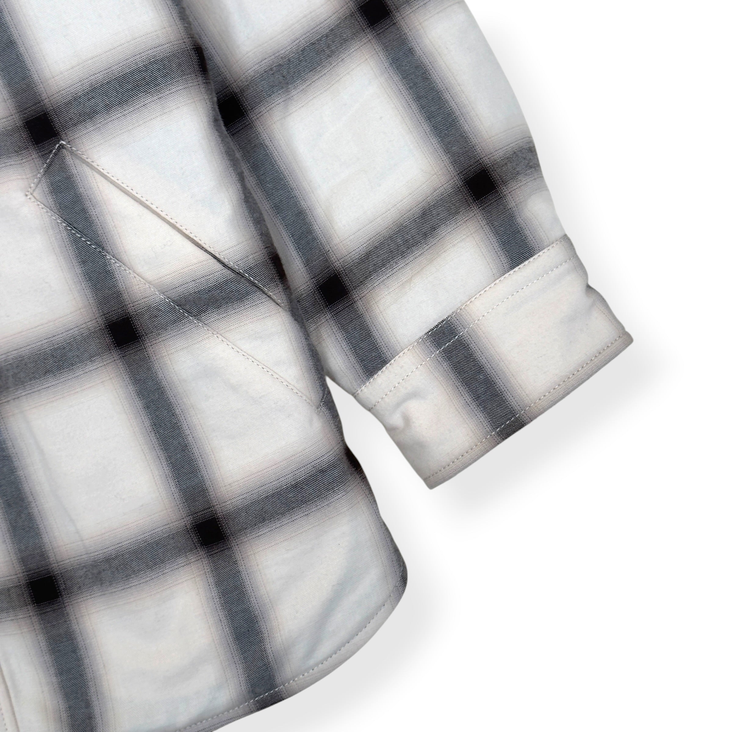 ACNE STUDIOS CHECK BUTTON UP JACKET CREAM 52 / L