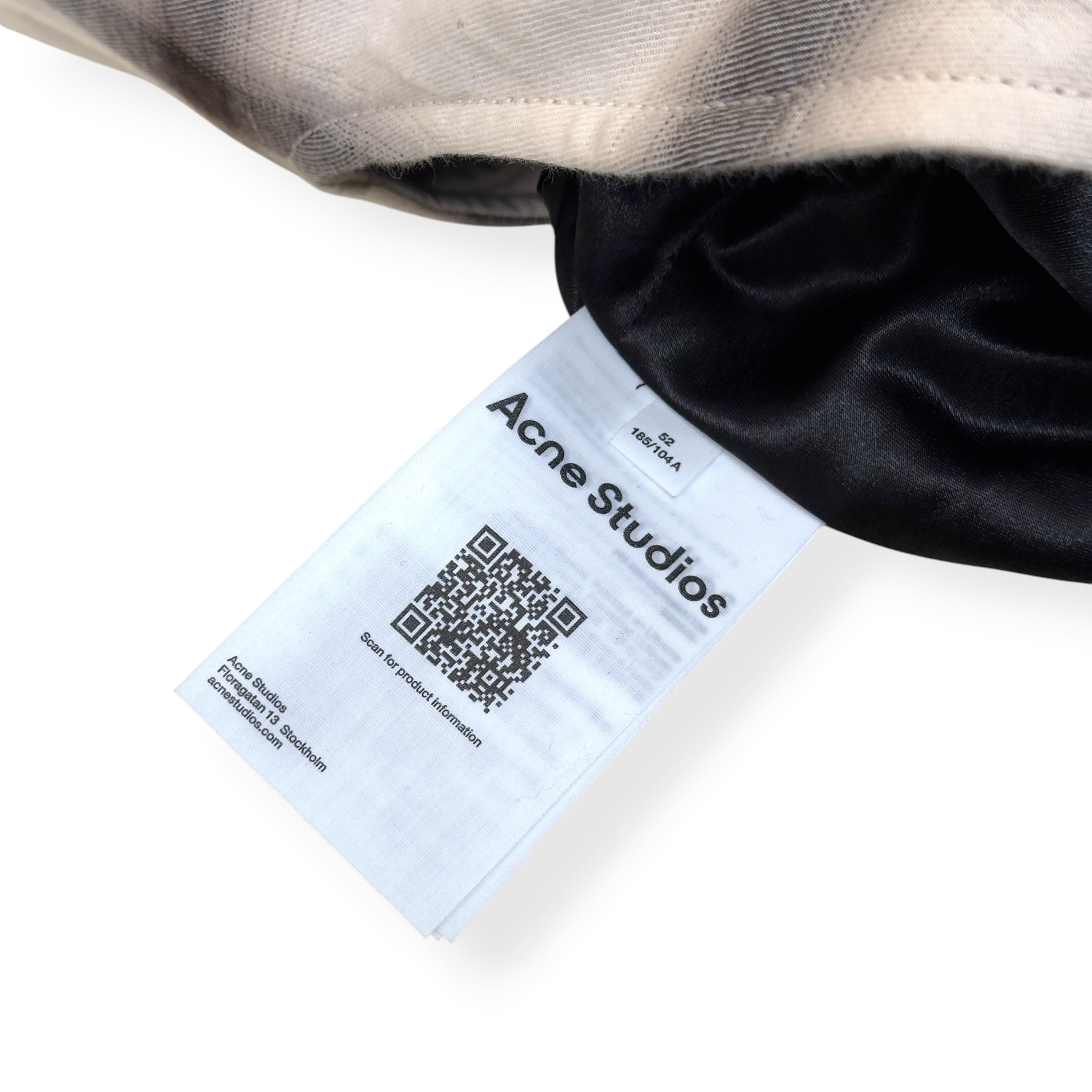 ACNE STUDIOS CHECK BUTTON UP JACKET CREAM 52 / L