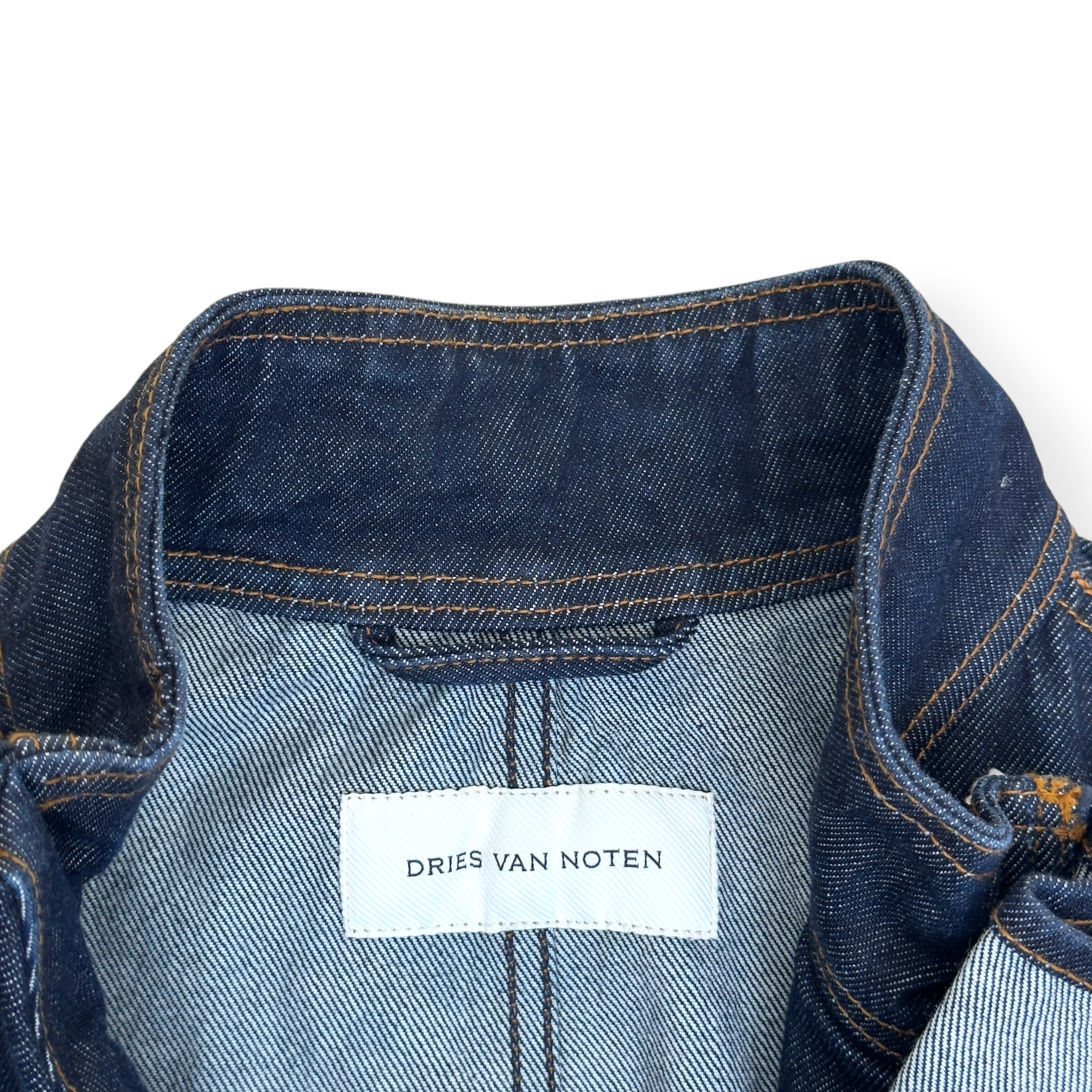 DRIES VAN NOTEN DENIM ZIP JACKET INDIGO XL