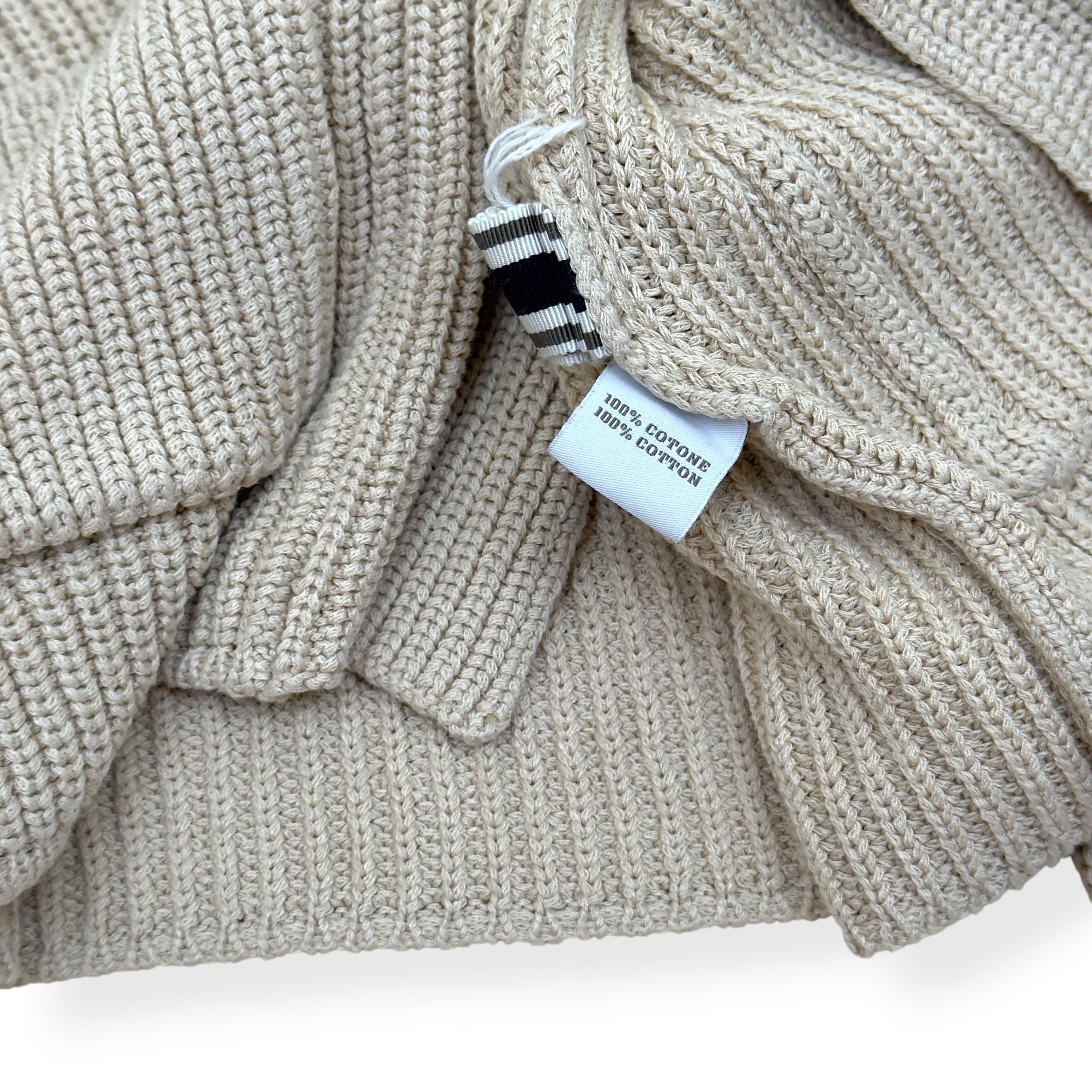 THOM SWEENEY COTTON SHAWL COLLAR CARDIGAN ECRU 50 / M
