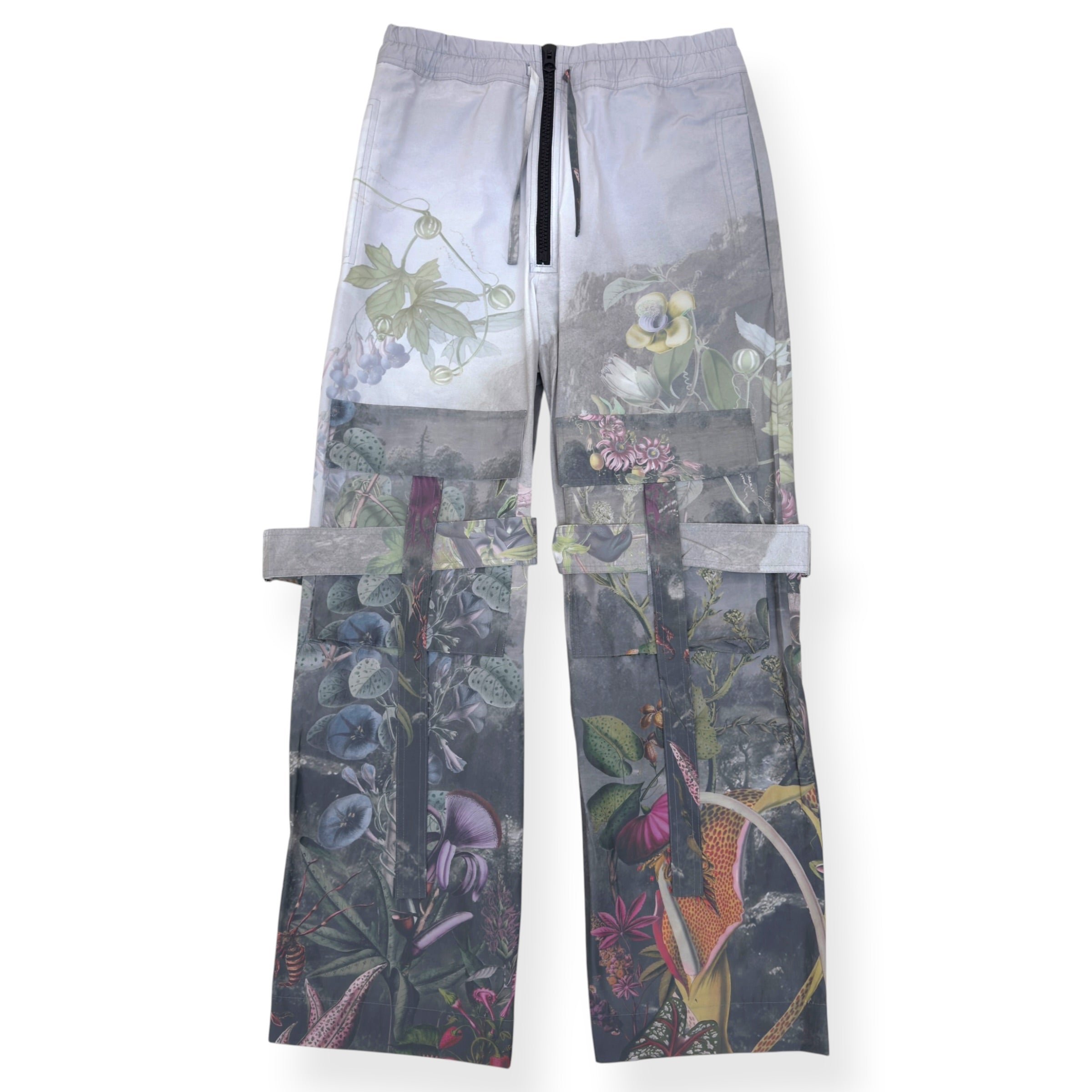 DRIES VAN NOTEN BOTANICAL PRINT CARGO TROUSERS MULTI L