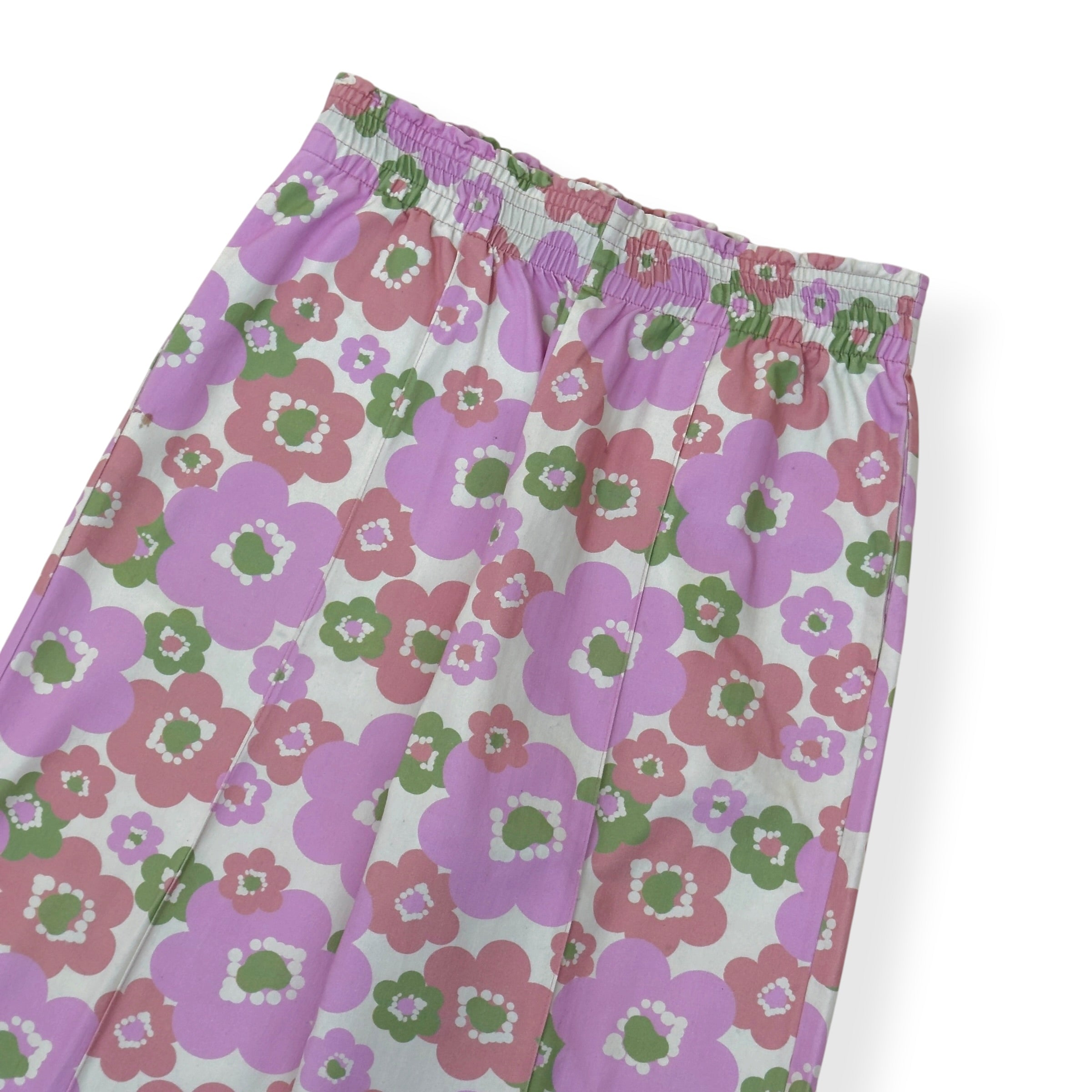 ACNE STUDIOS FLORAL PRINT WIDE LEG TROUSERS PINK M
