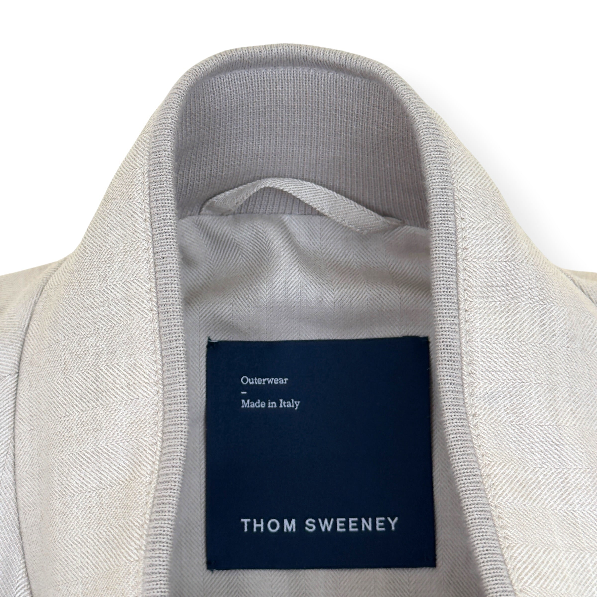 THOM SWEENEY WOOL ZIP-UP GILET STONE 50 / M