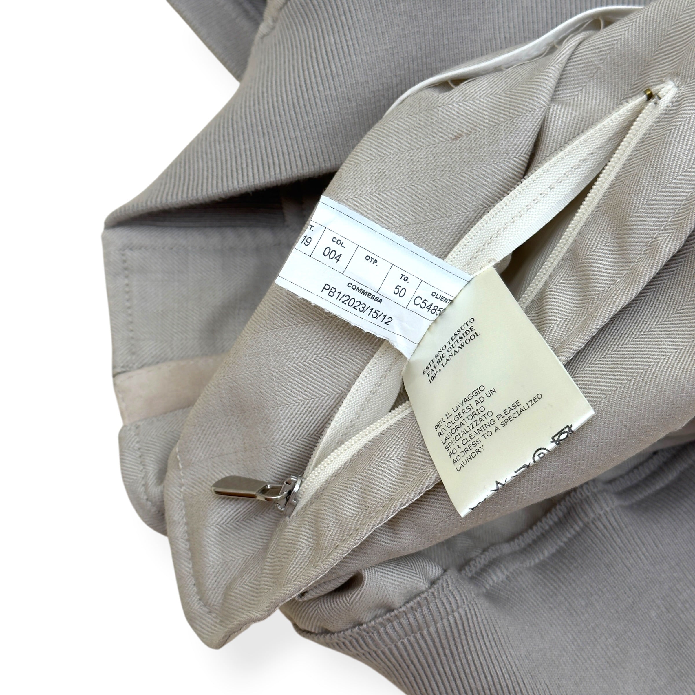THOM SWEENEY WOOL ZIP-UP GILET STONE 50 / M