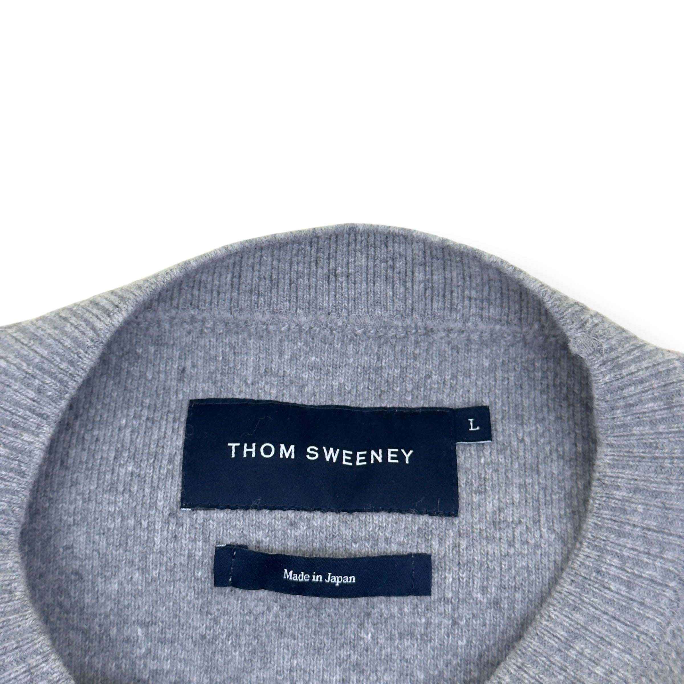 THOM SWEENEY WOOL CREWNECK SWEATER GREY L