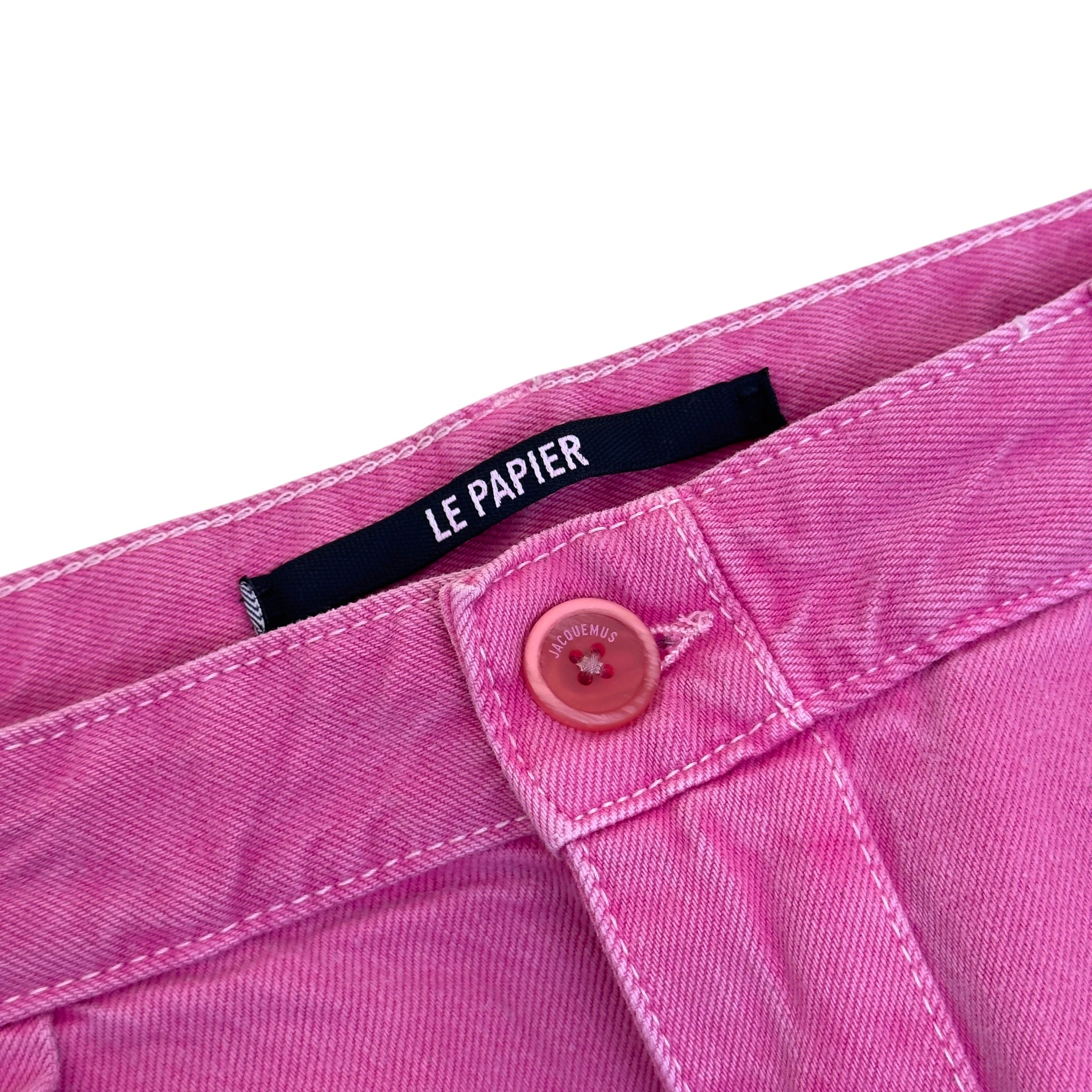 JACQUEMUS LE CARGO PAPIER TROUSERS PINK 32 / M