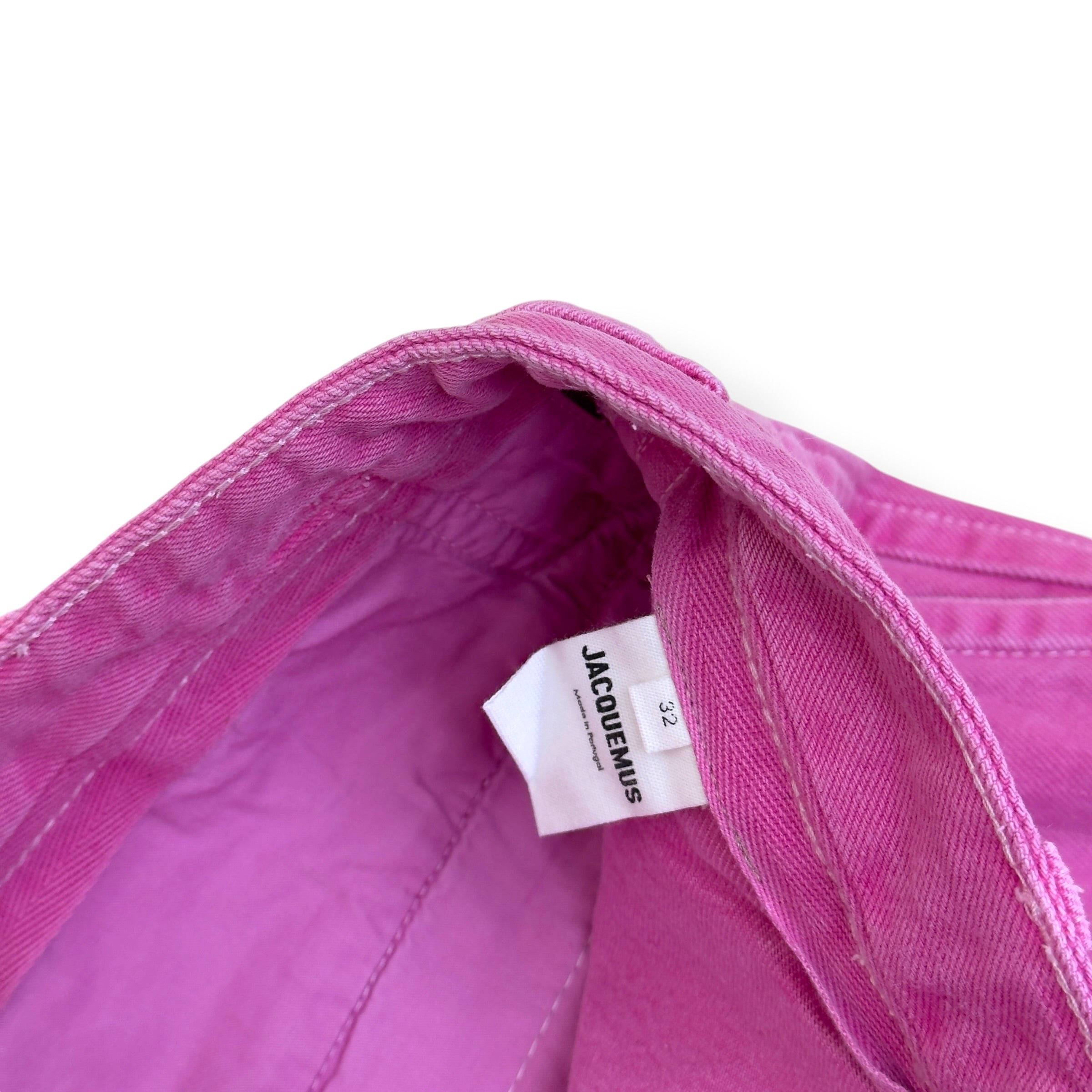 JACQUEMUS LE CARGO PAPIER TROUSERS PINK 32 / M