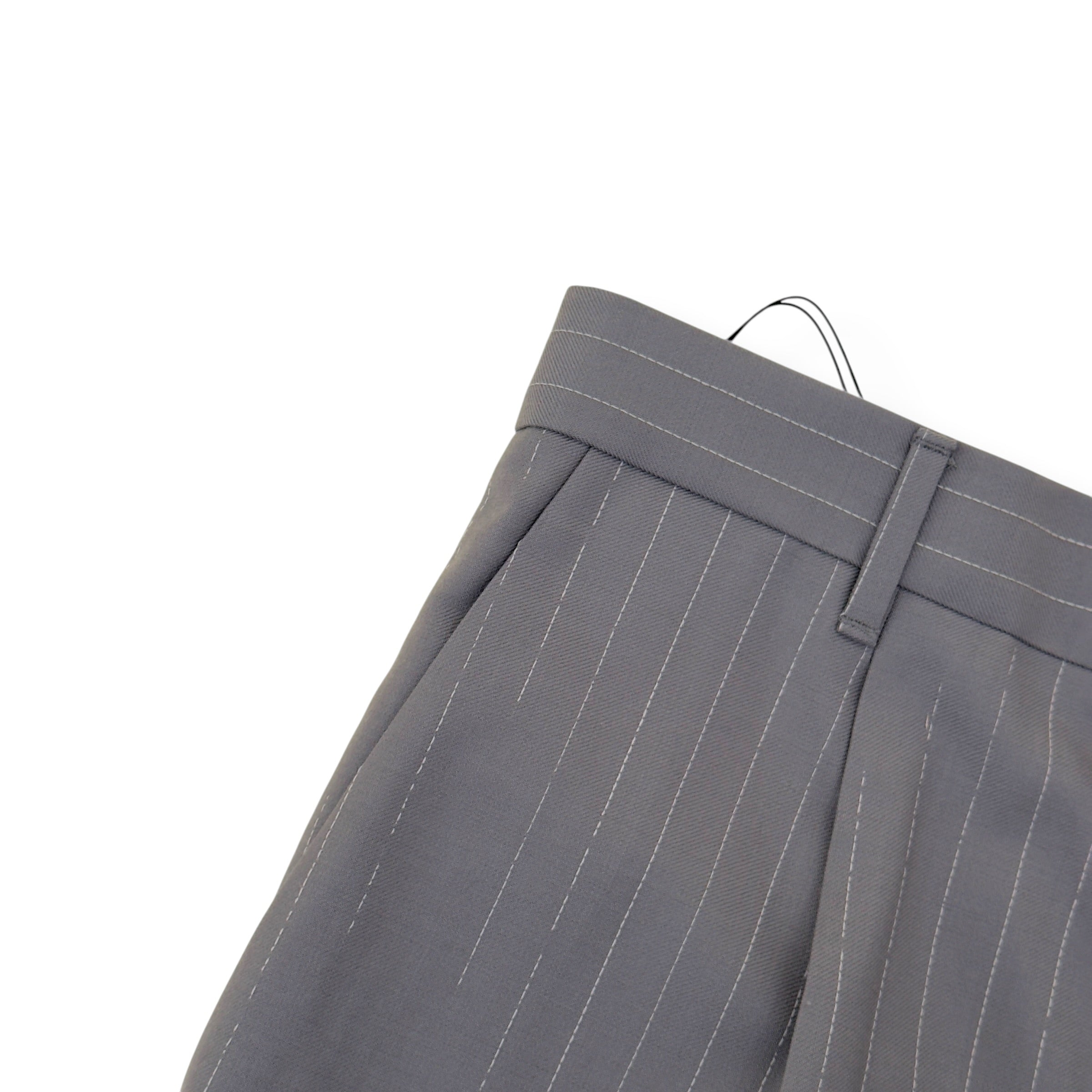 BOSS CRUSHER PINSTRIPE STRAIGHT LEG TROUSERS GREY 52 / XL