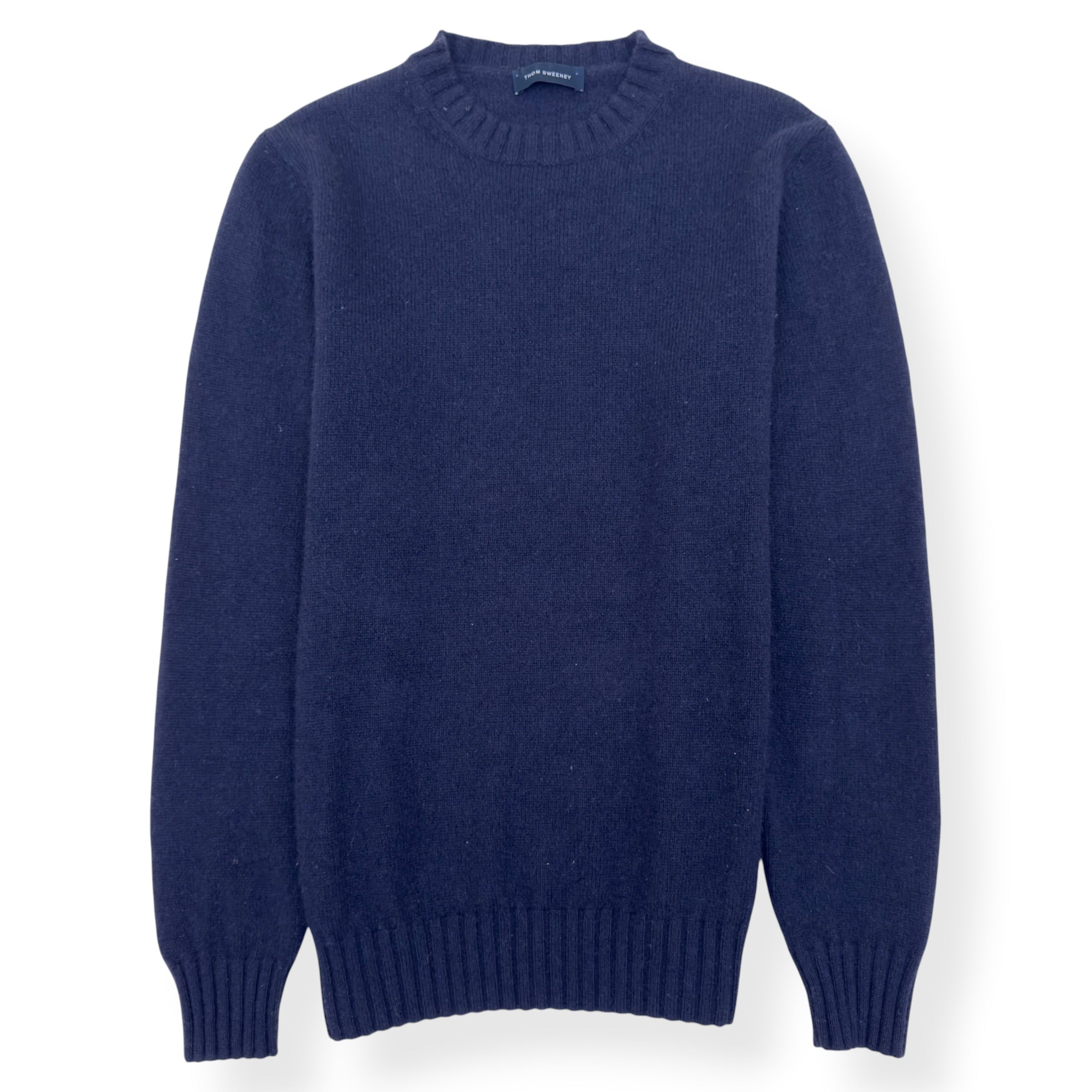 THOM SWEENEY CASHMERE CREWNECK SWEATER NAVY M