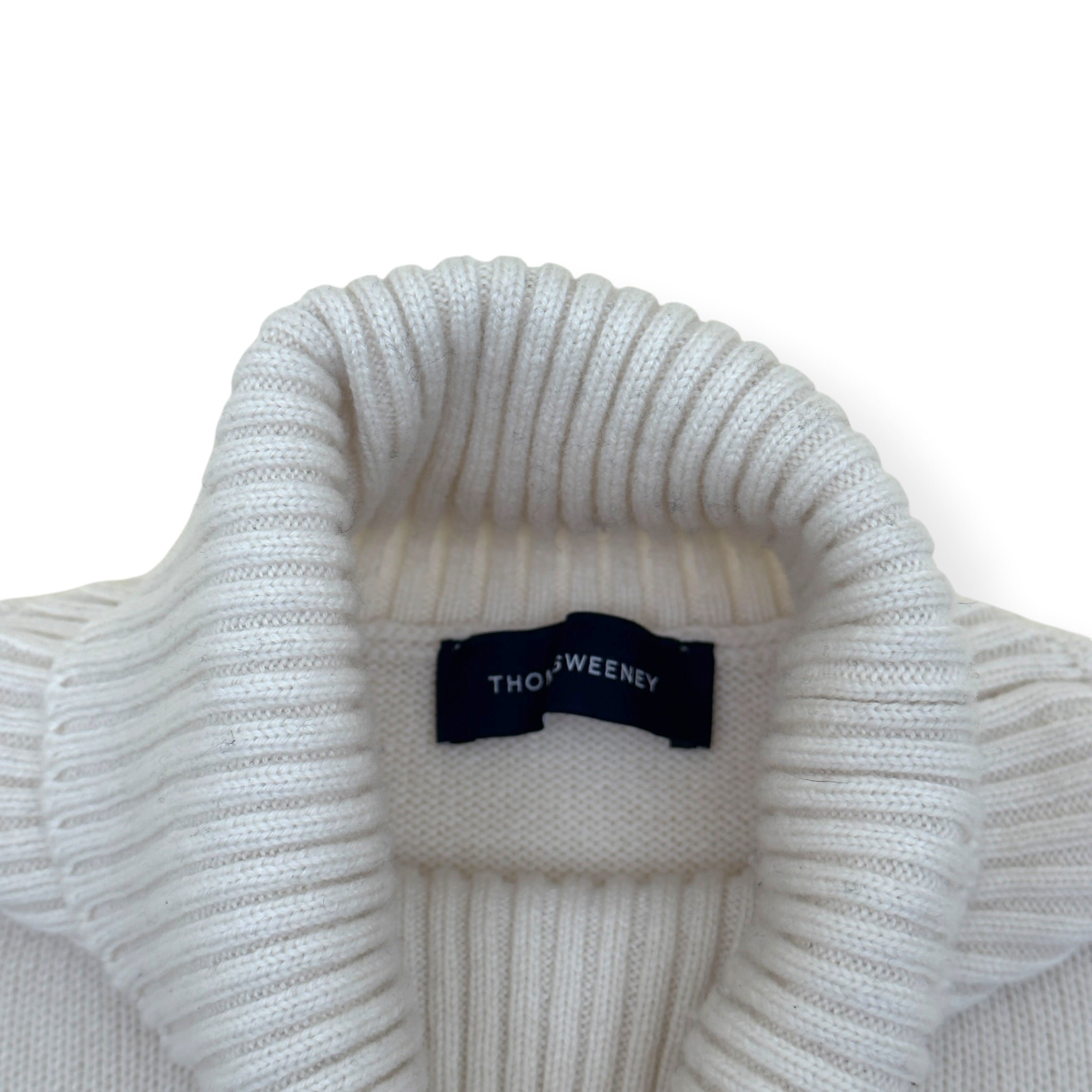 THOM SWEENEY CASHMERE ROLLNECK SWEATER ECRU L