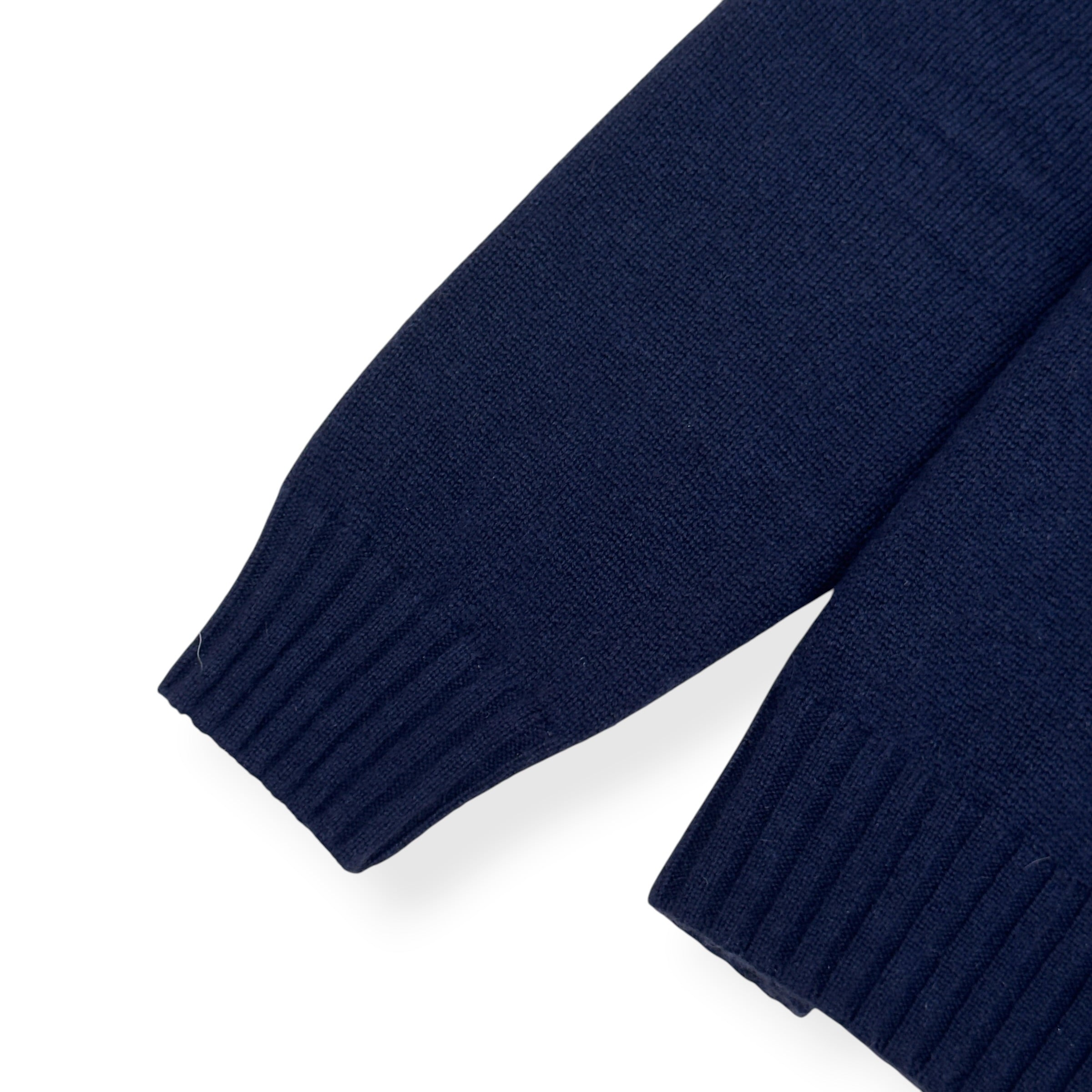 THOM SWEENEY CASHMERE ROLL NECK SWEATER NAVY M
