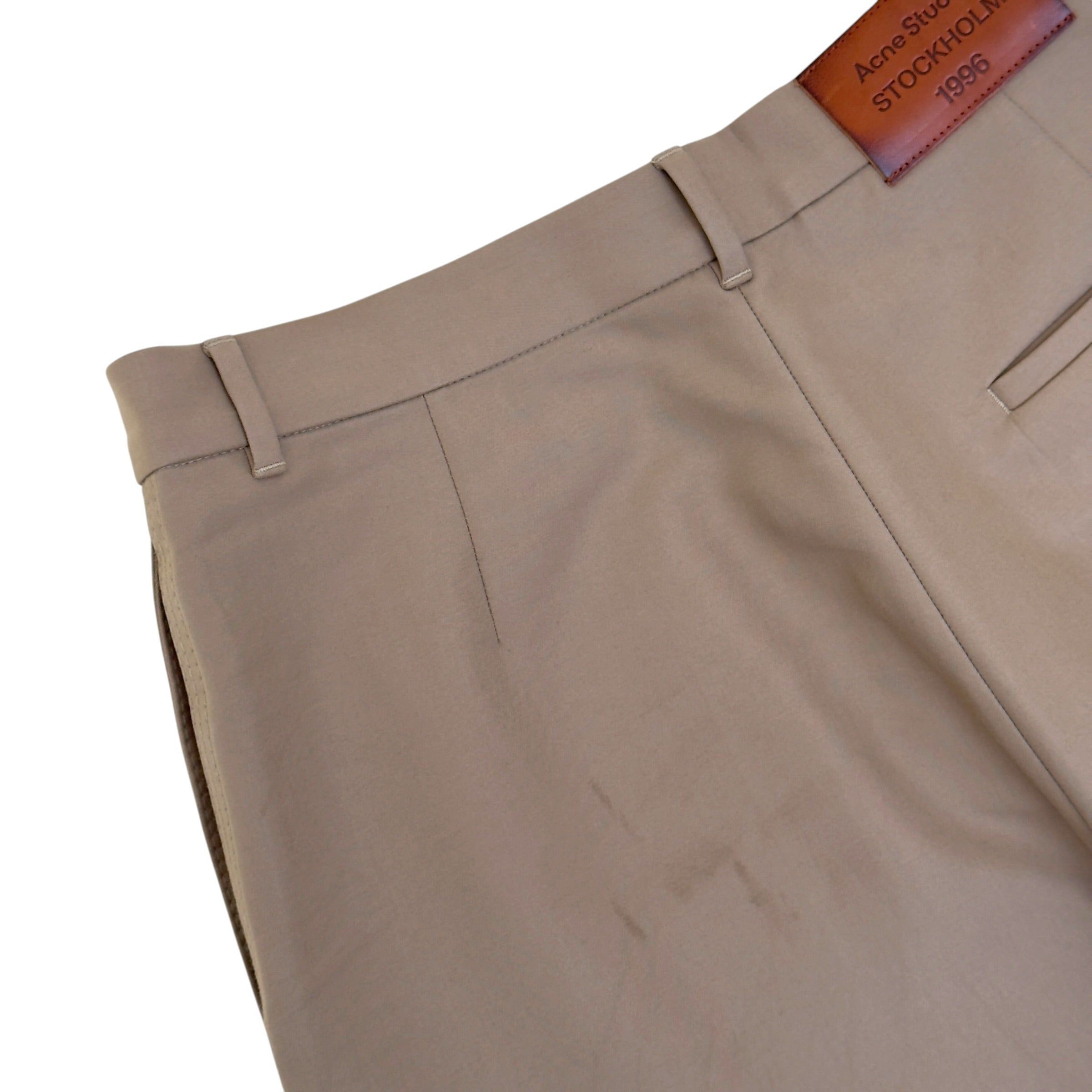 ACNE STUDIOS WIDE LEG TROUSERS BEIGE 50 / L